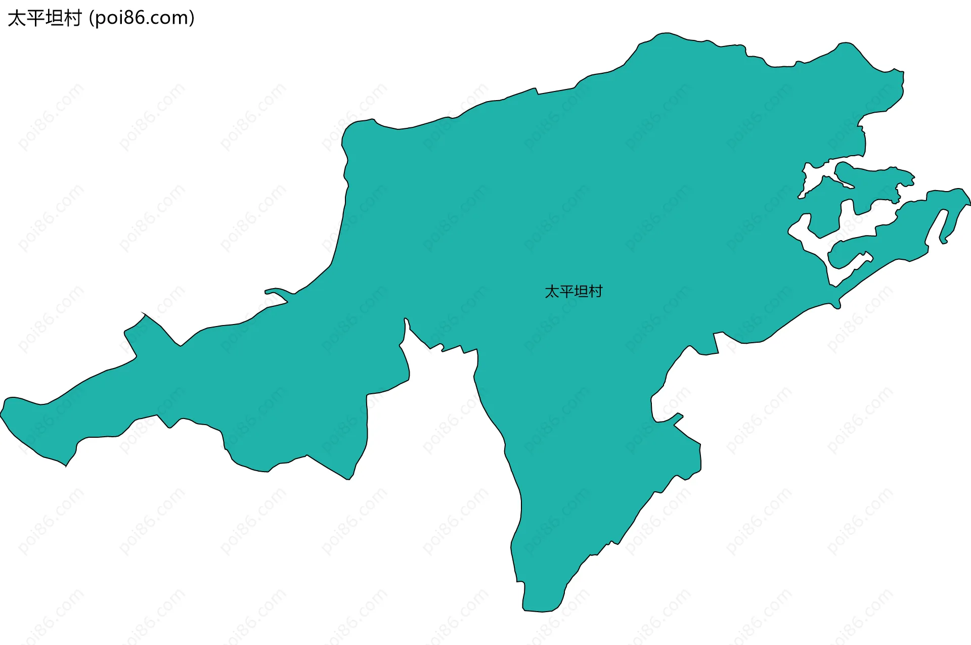 太平坦村边界地图
