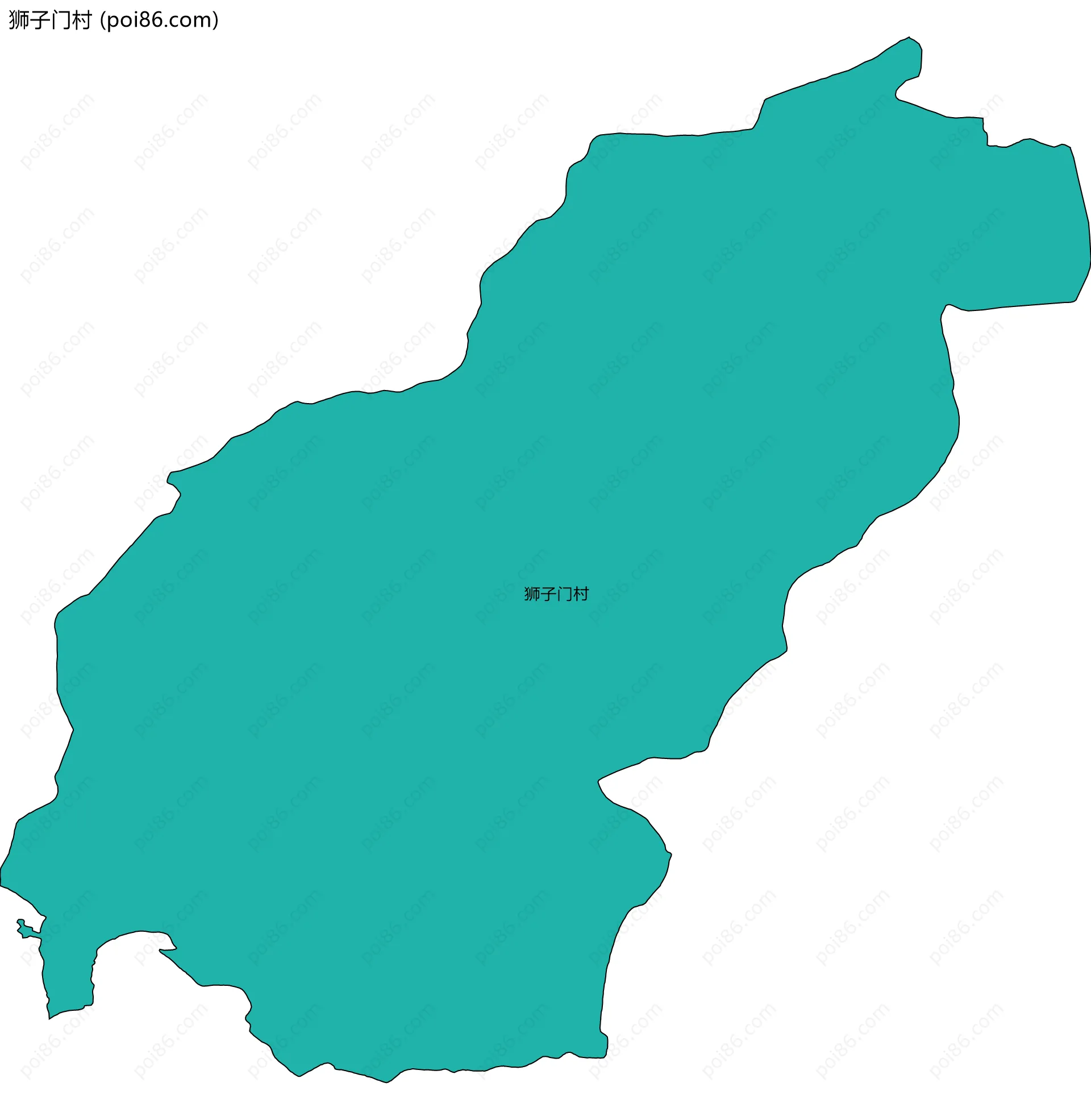 狮子门村边界地图