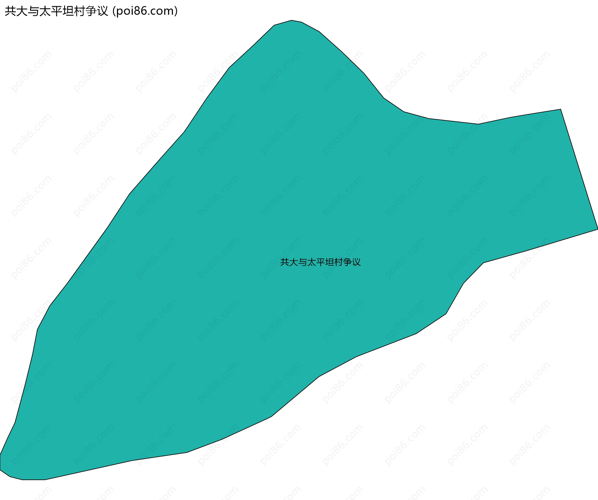 共大与太平坦村争议边界地图
