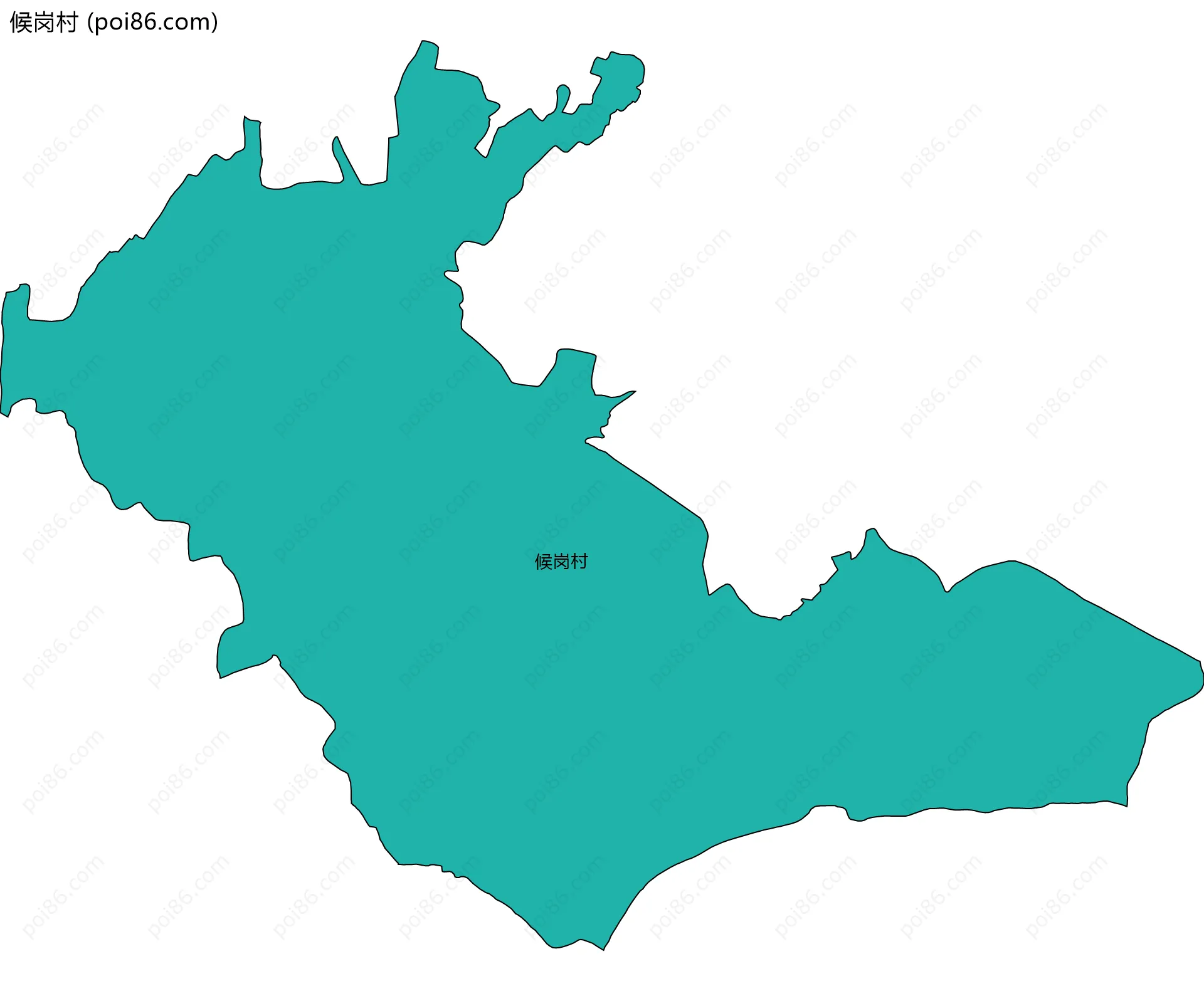 候岗村边界地图