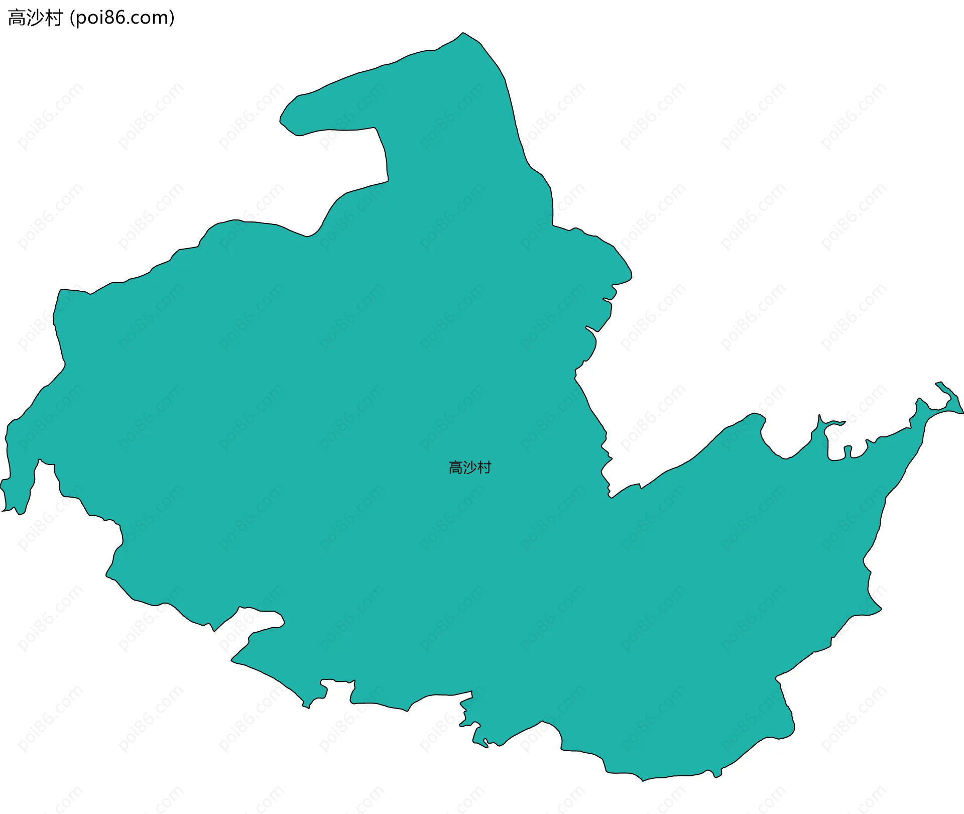 高沙村边界地图
