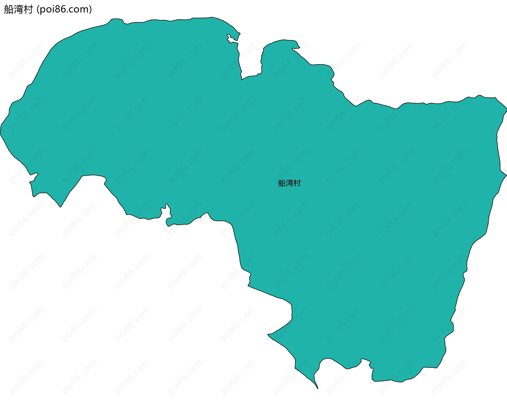 船湾村边界地图