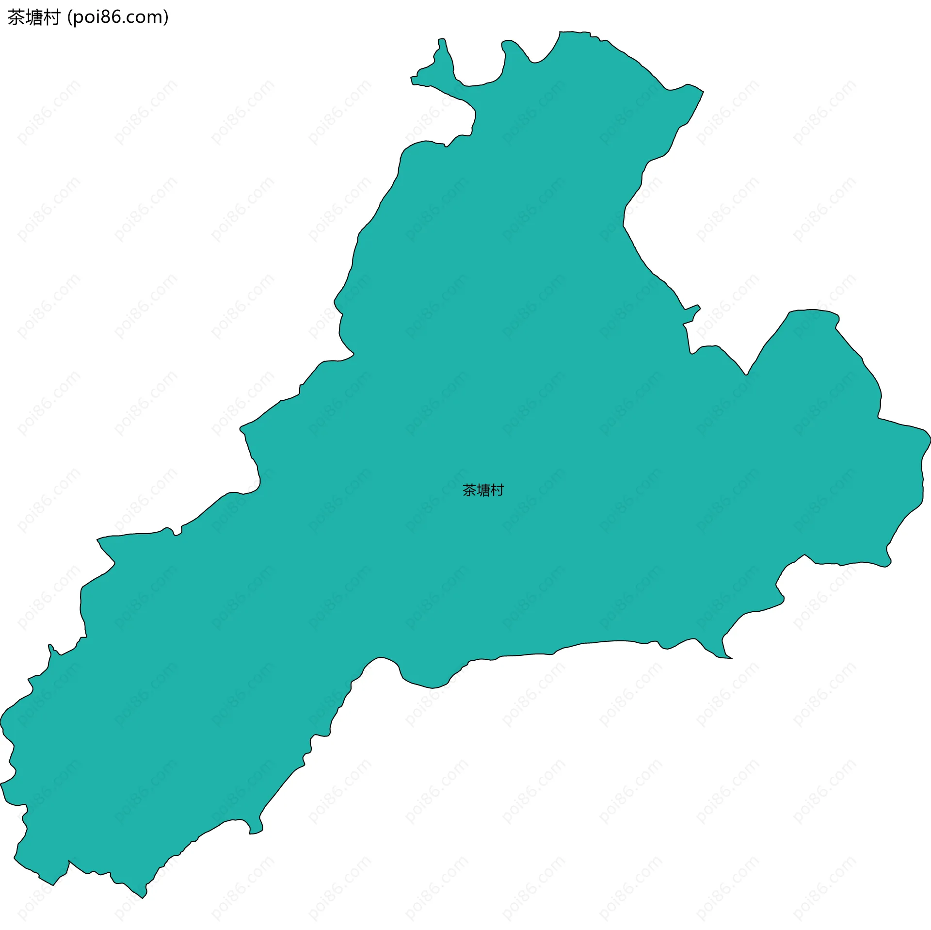 茶塘村边界地图