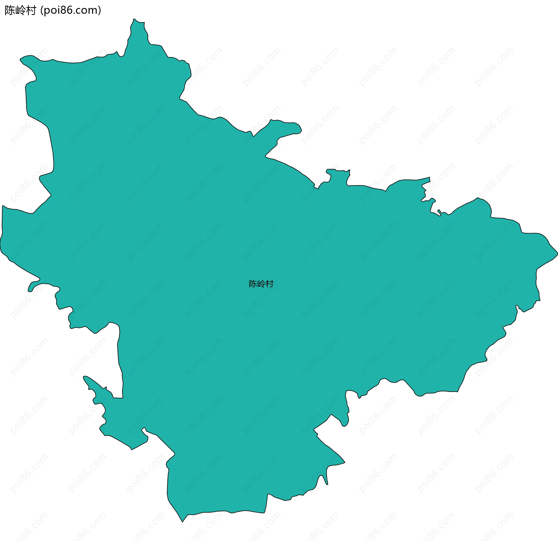 陈岭村边界地图