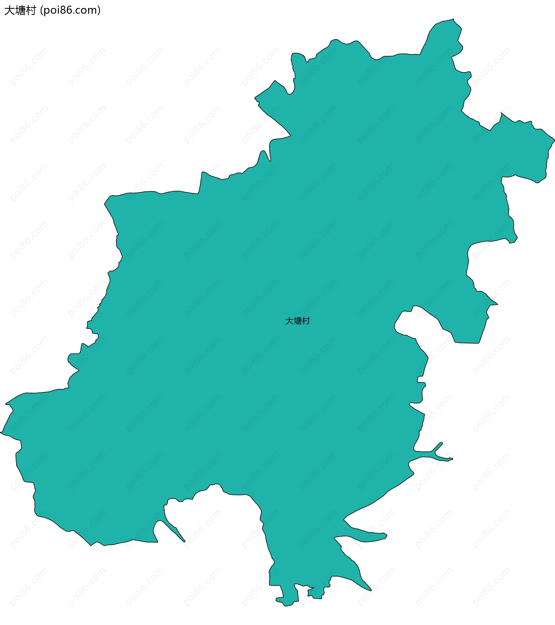 大塘村边界地图