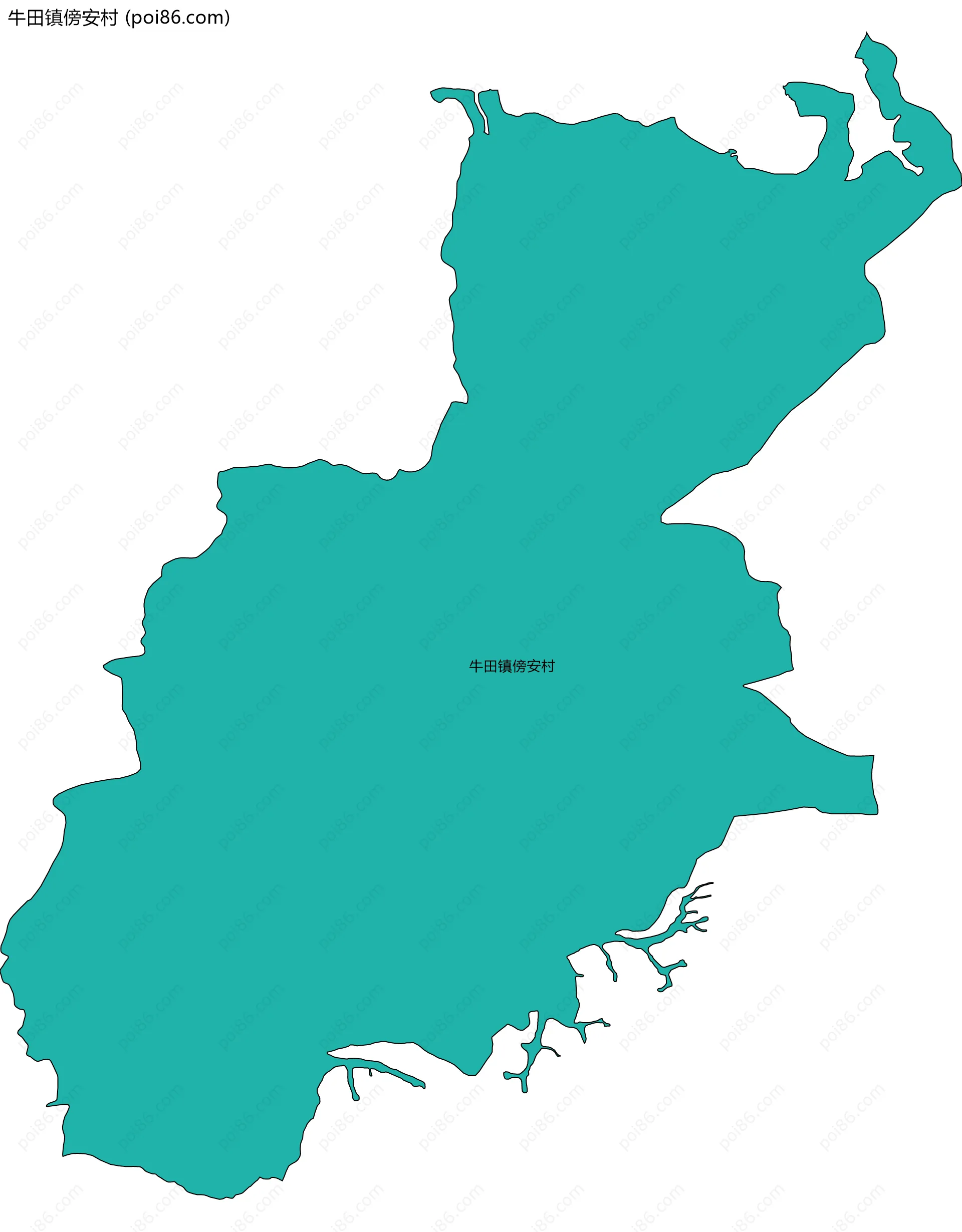 牛田镇傍安村边界地图