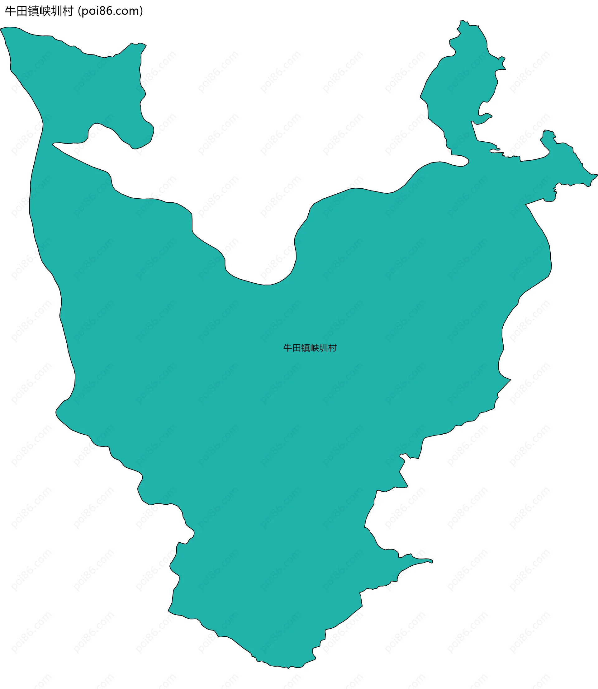 牛田镇峡圳村边界地图