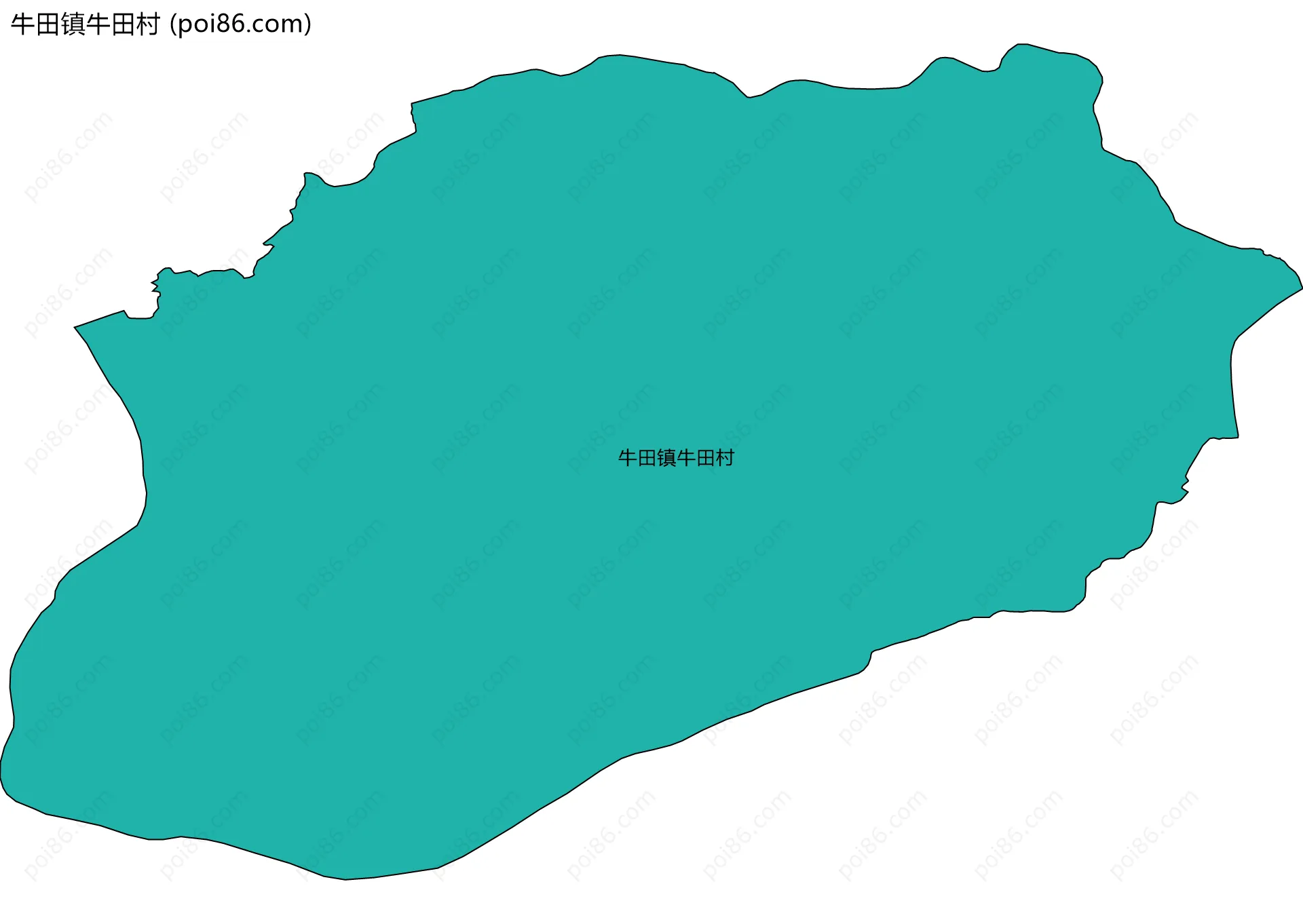 牛田镇牛田村边界地图
