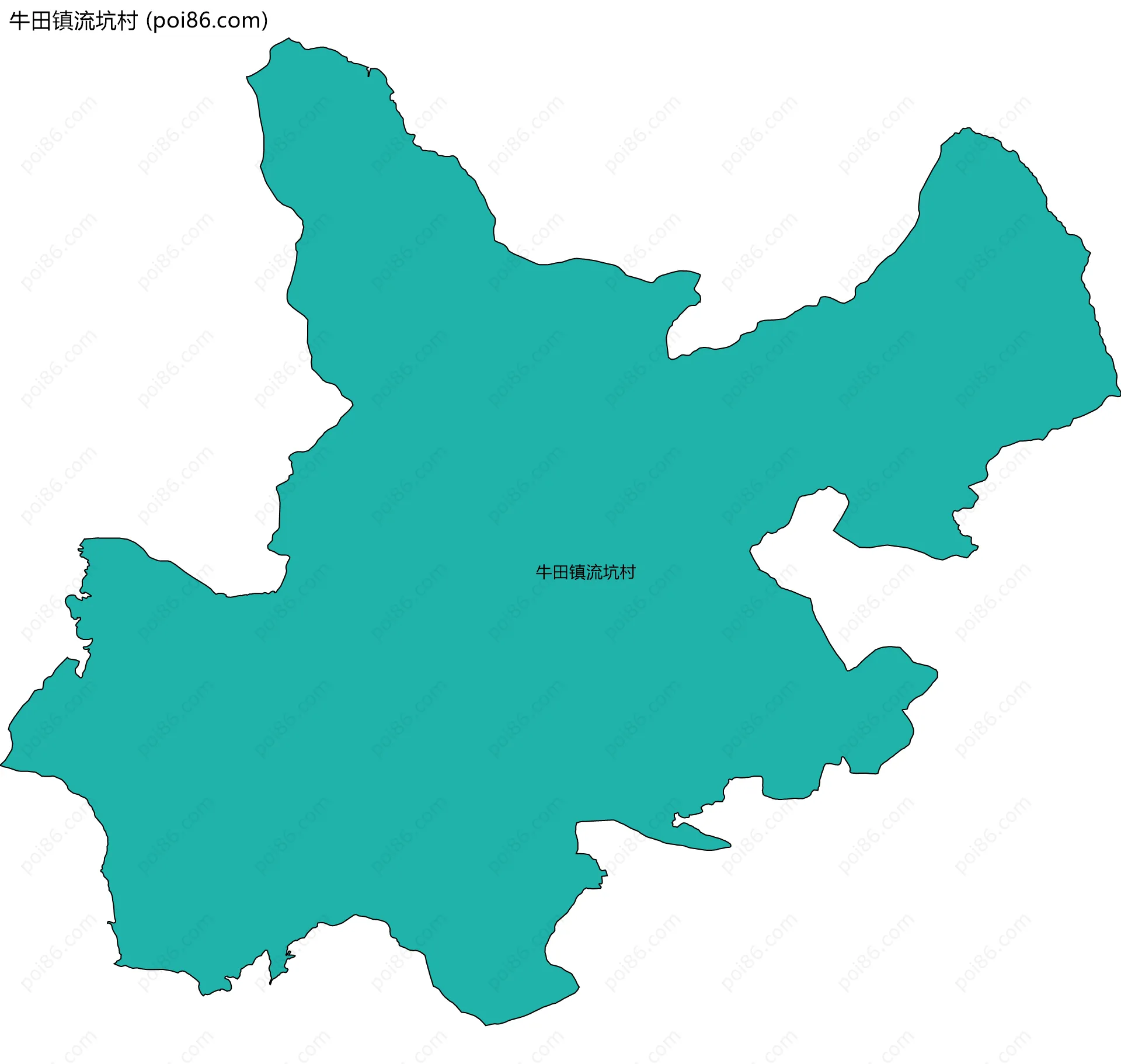 牛田镇流坑村边界地图