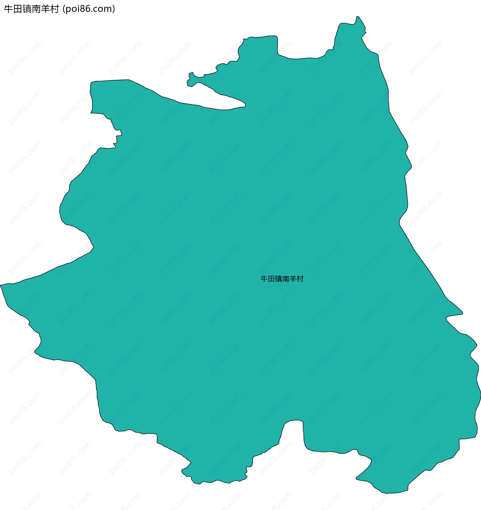牛田镇南羊村边界地图