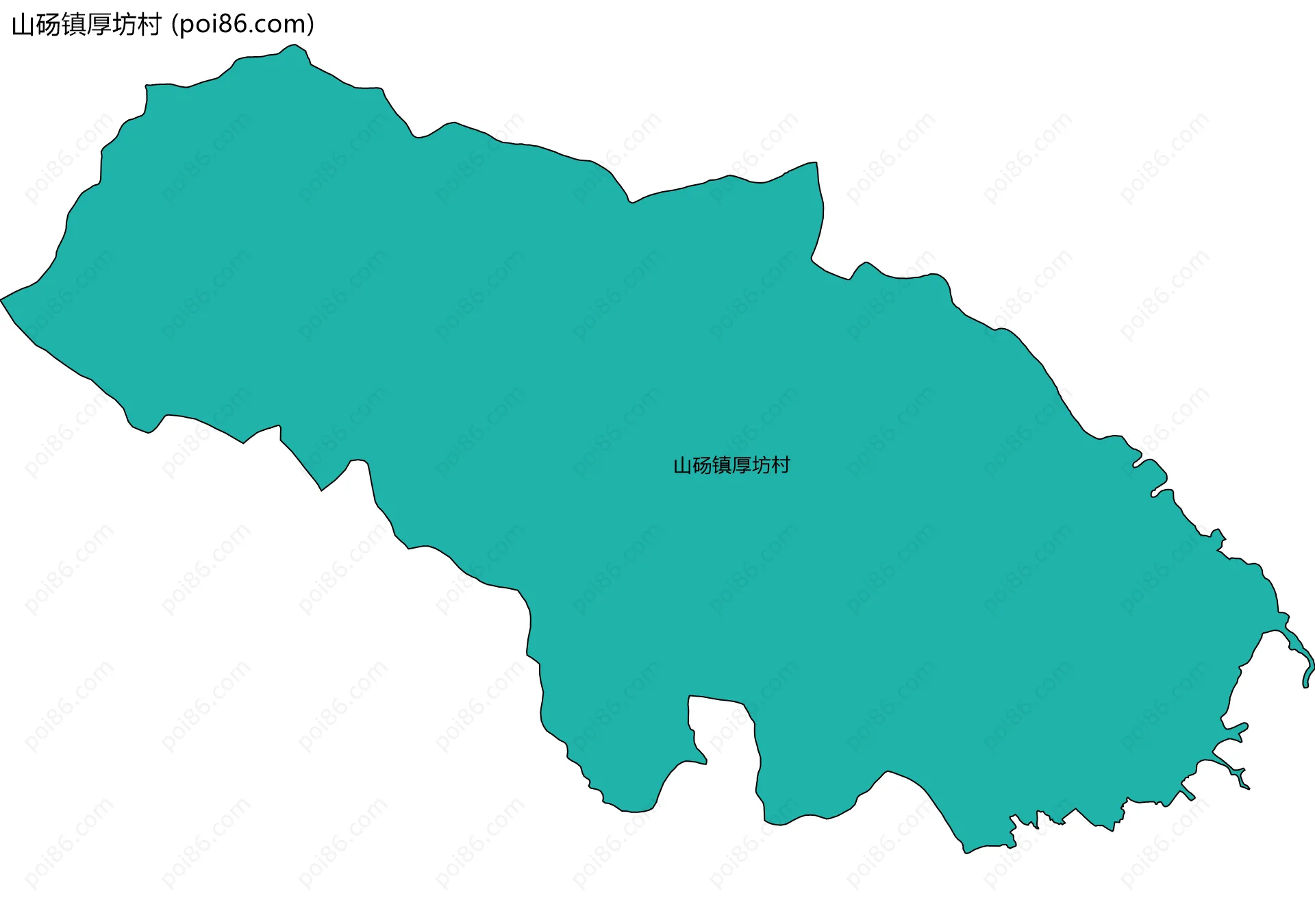 山砀镇厚坊村边界地图