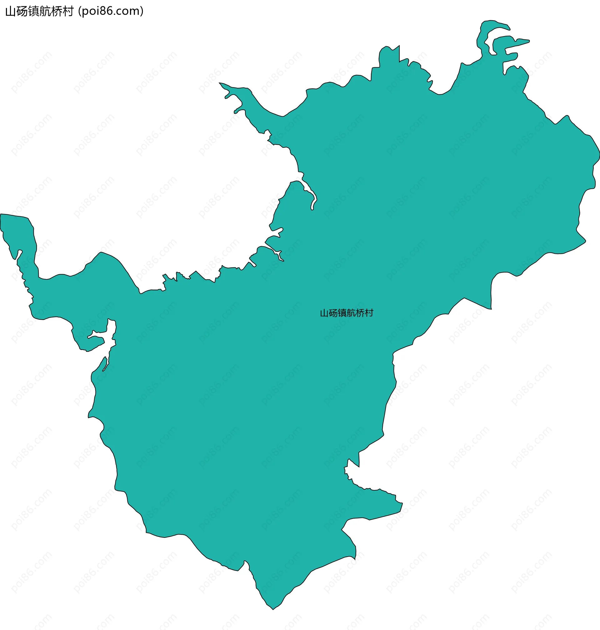 山砀镇航桥村边界地图