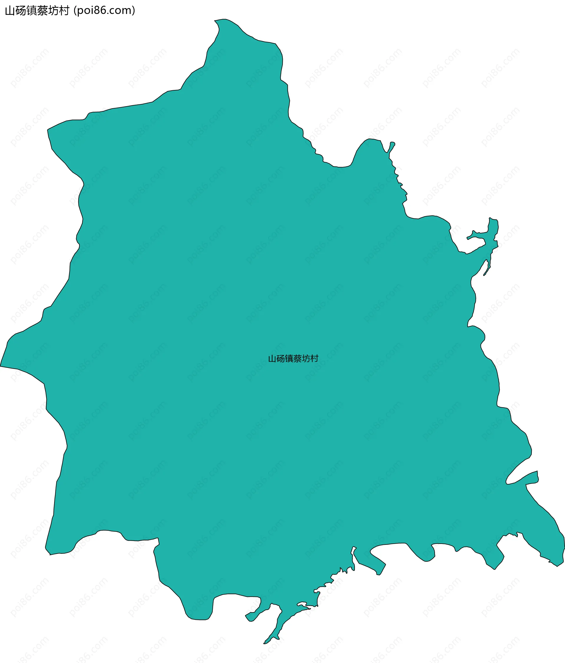 山砀镇蔡坊村边界地图