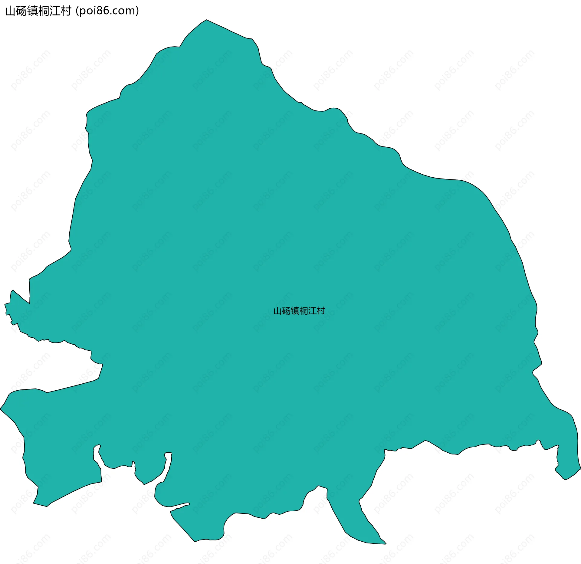 山砀镇桐江村边界地图