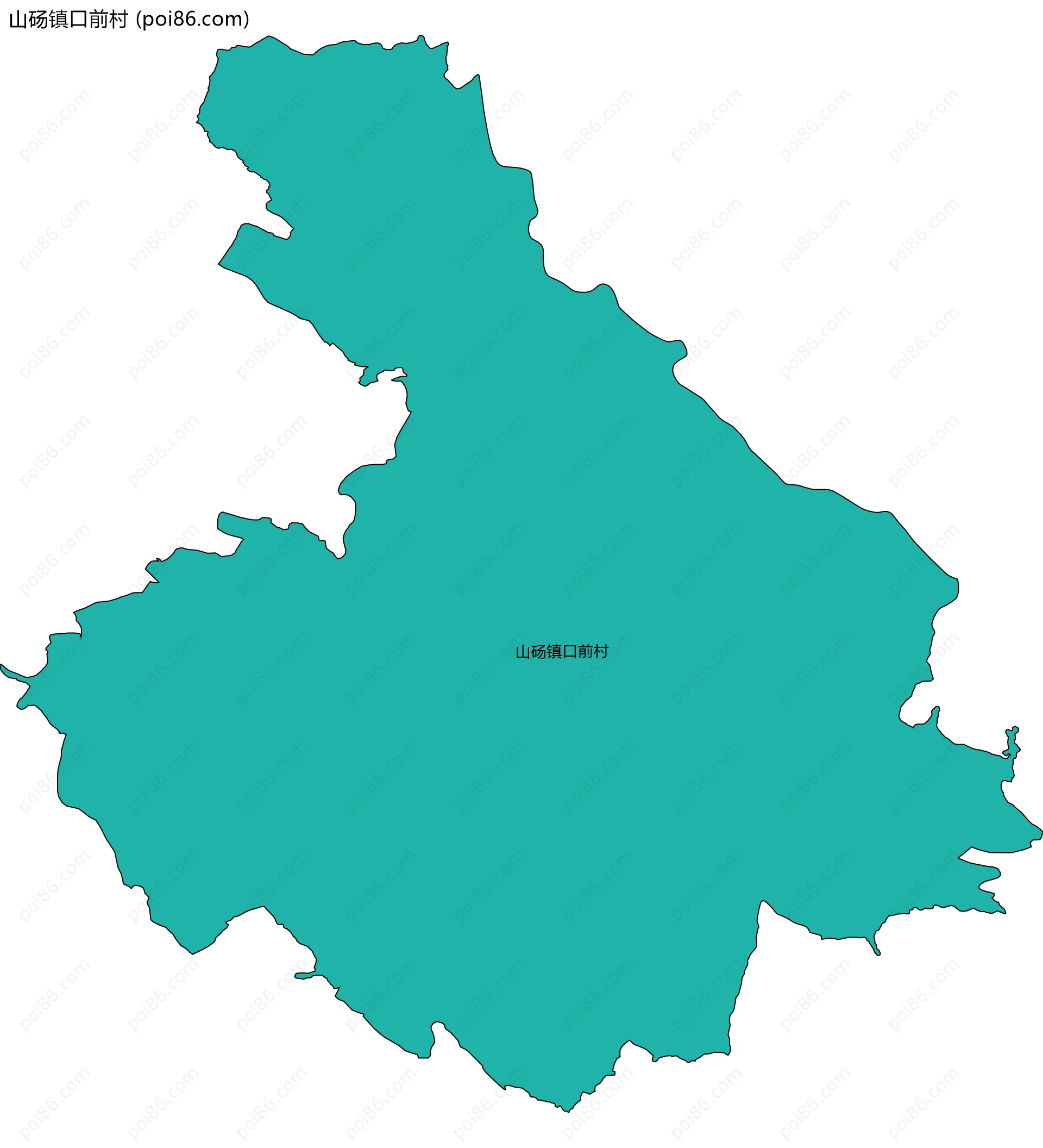 山砀镇口前村边界地图