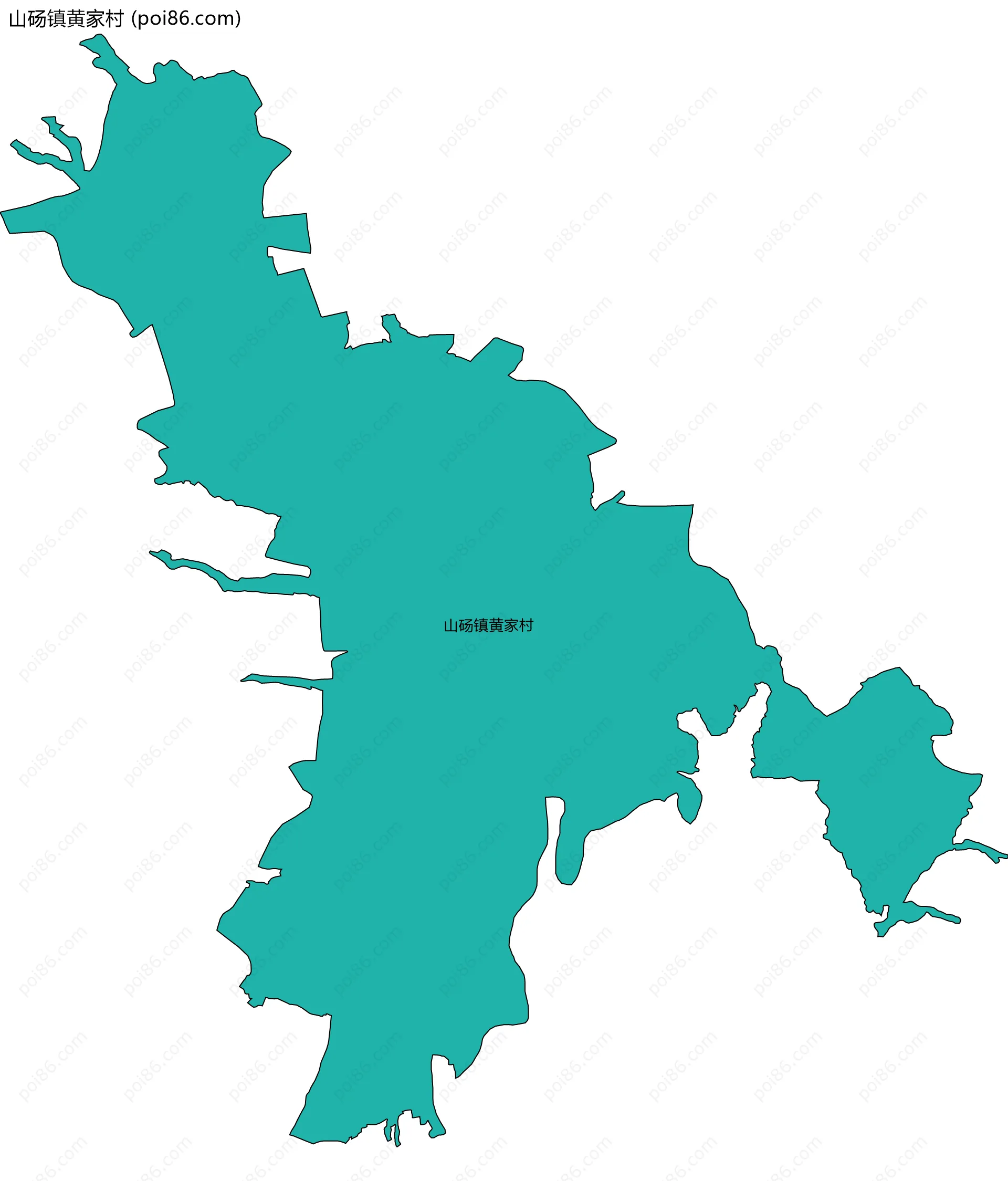 山砀镇黄家村边界地图