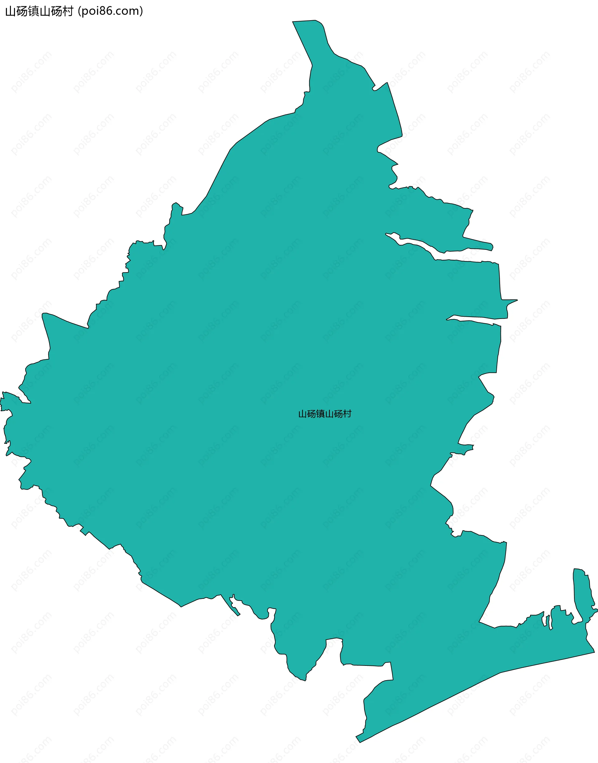 山砀镇山砀村边界地图