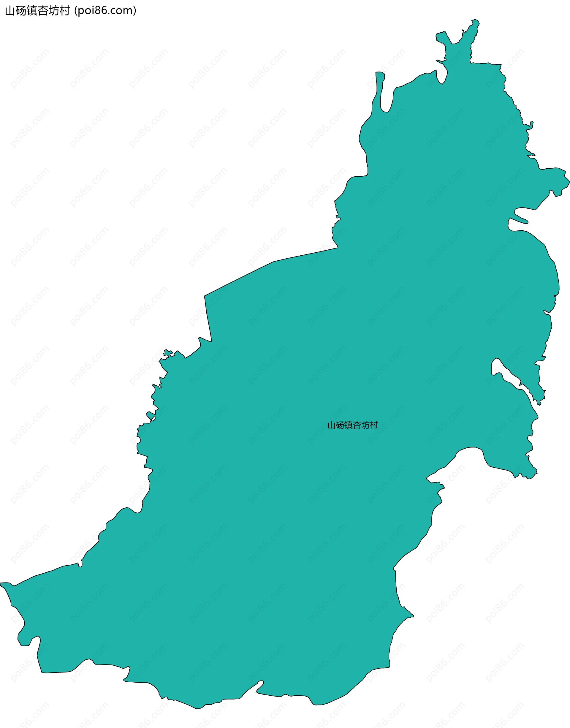 山砀镇杏坊村边界地图