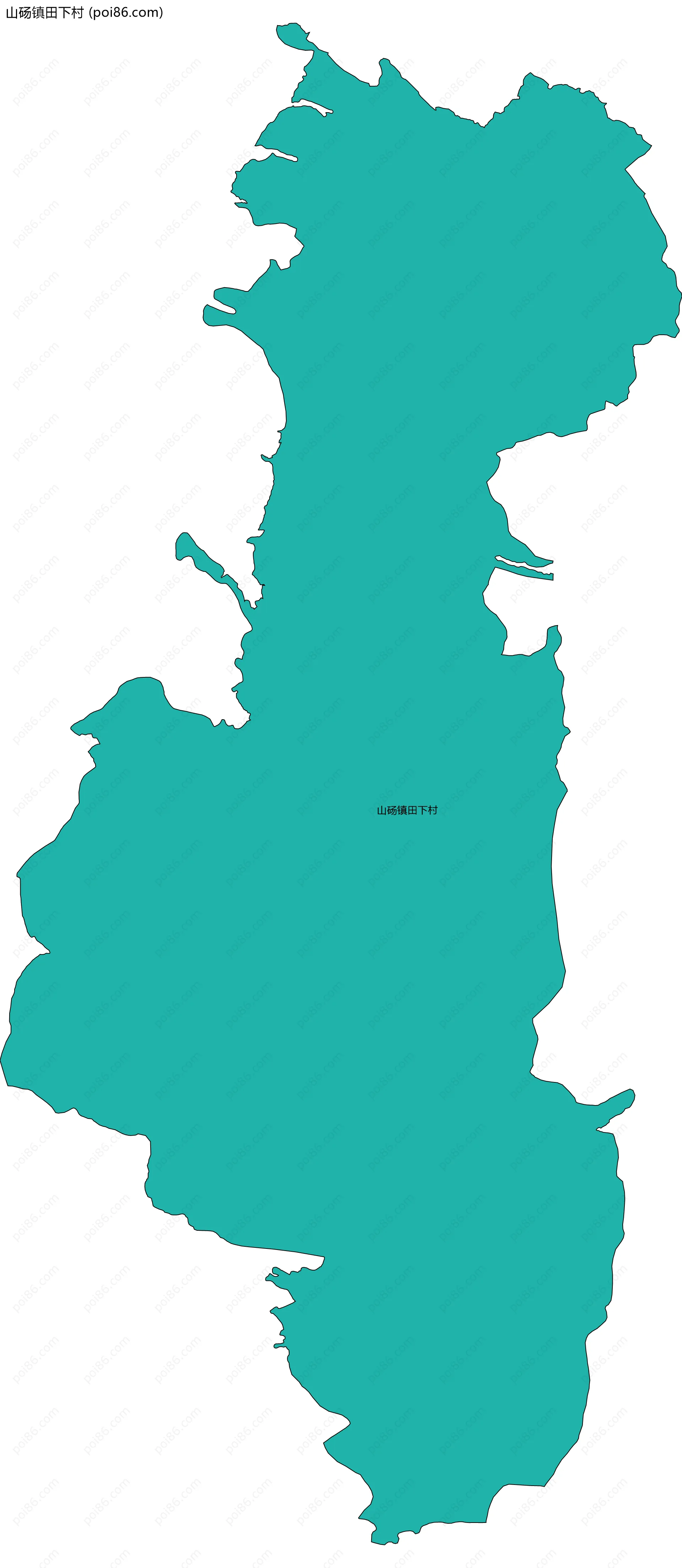 山砀镇田下村边界地图