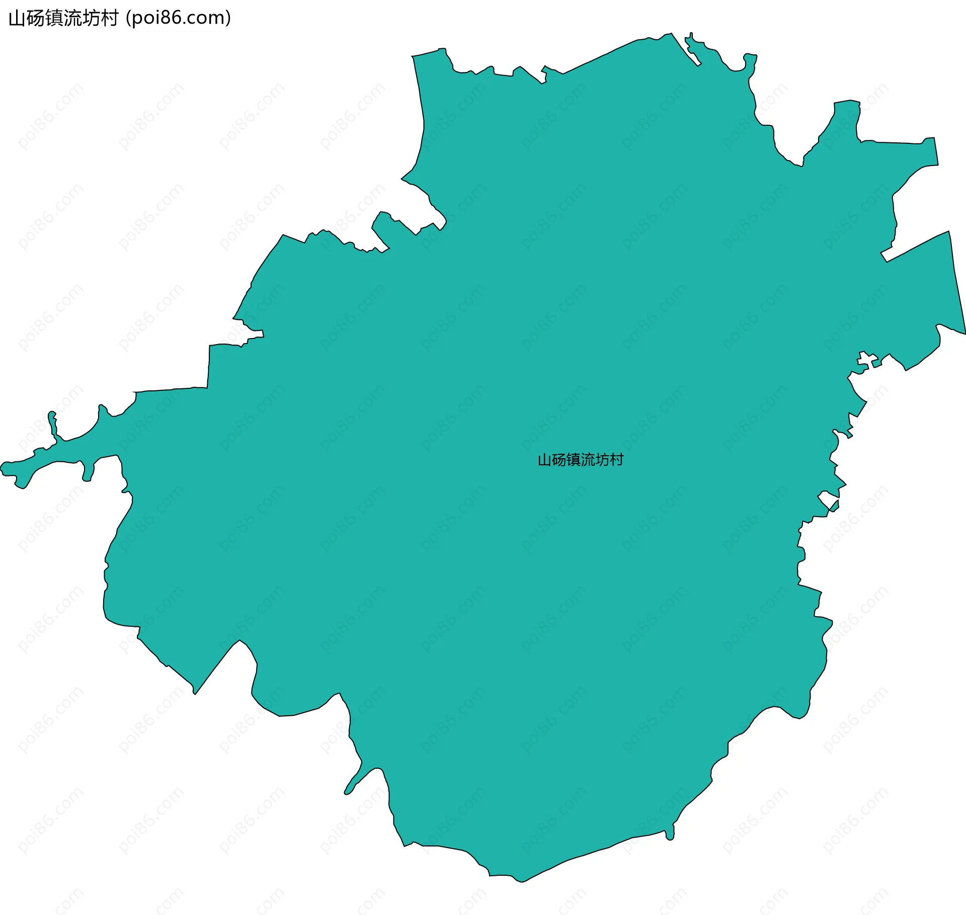 山砀镇流坊村边界地图