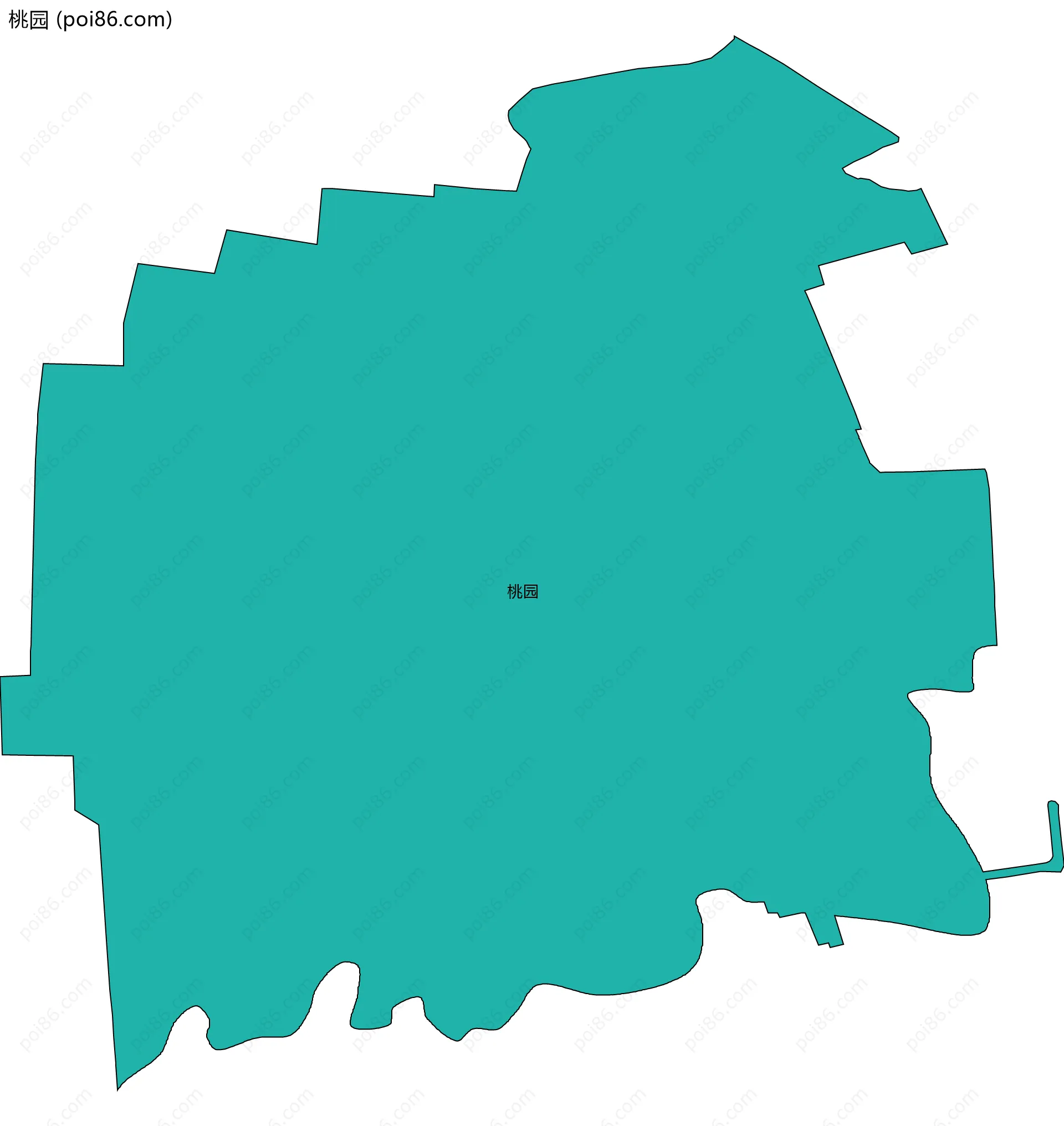 桃园边界地图