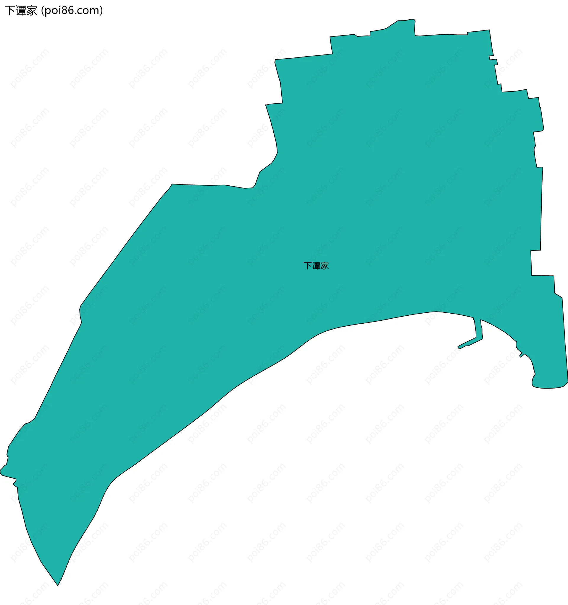 下谭家边界地图