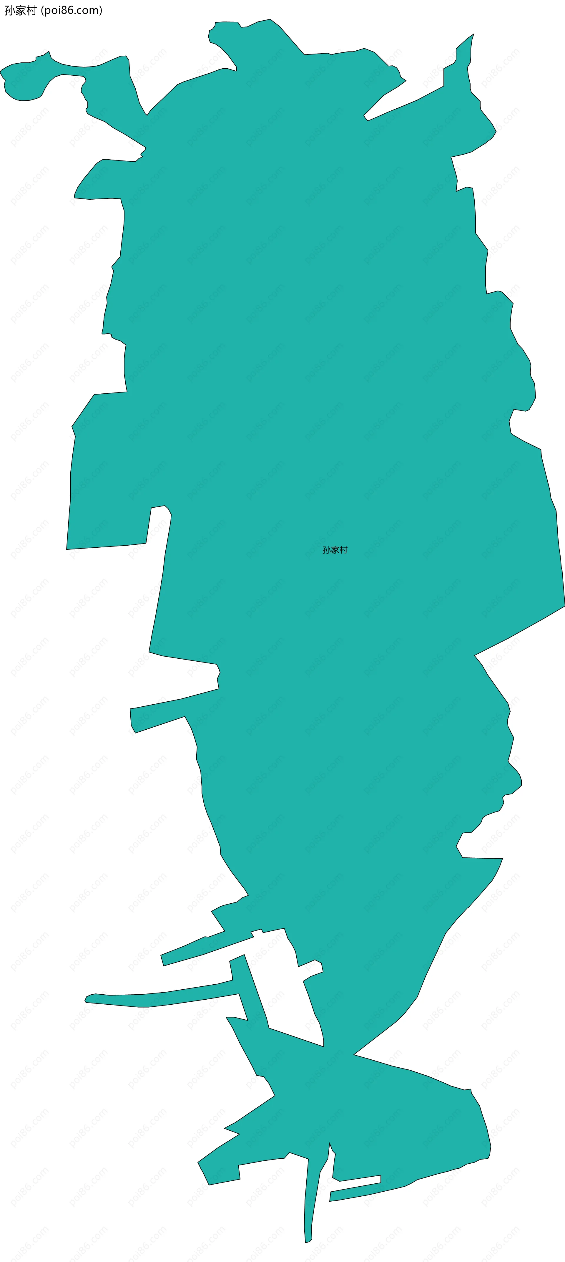 孙家村边界地图