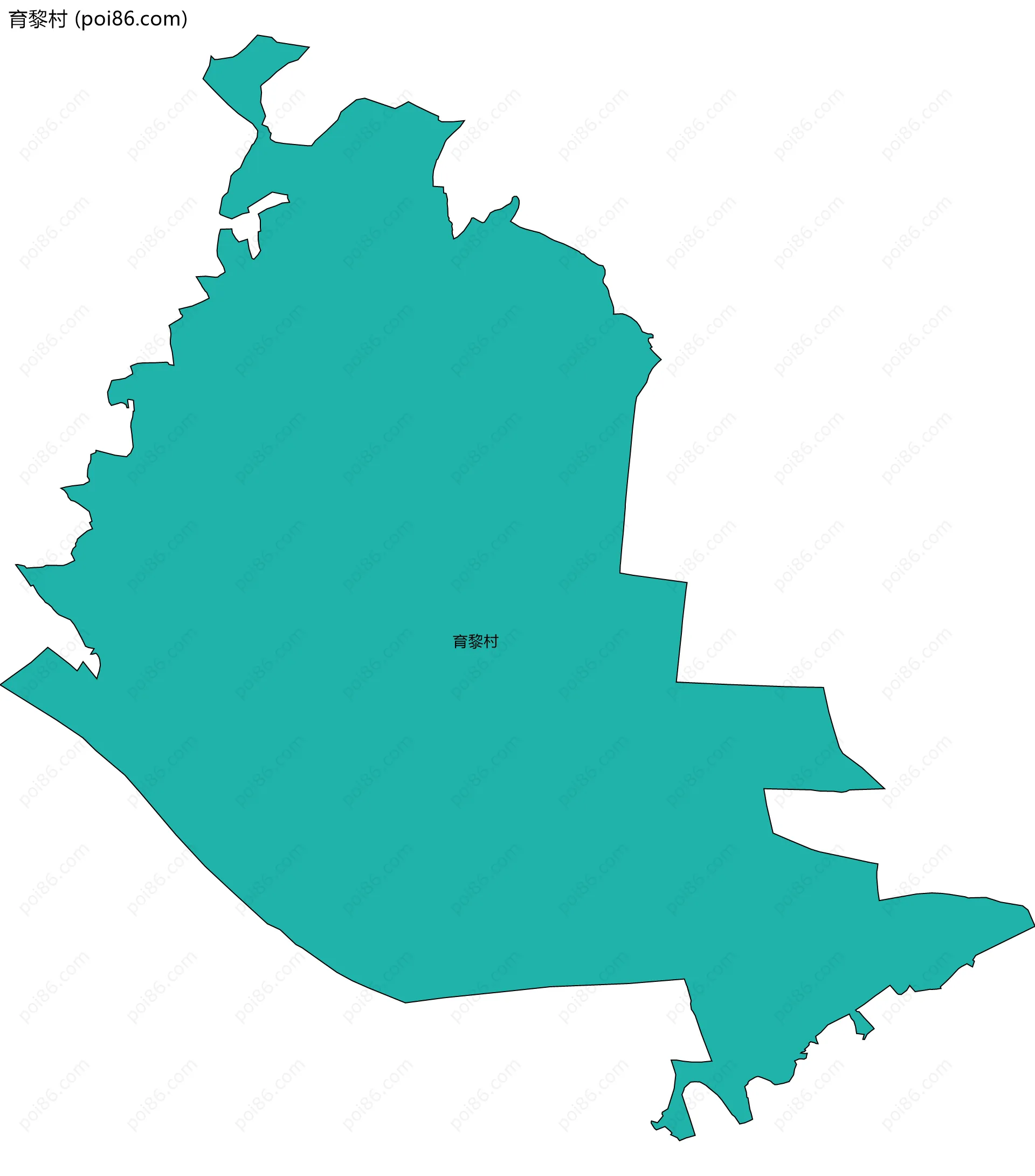 育黎村边界地图