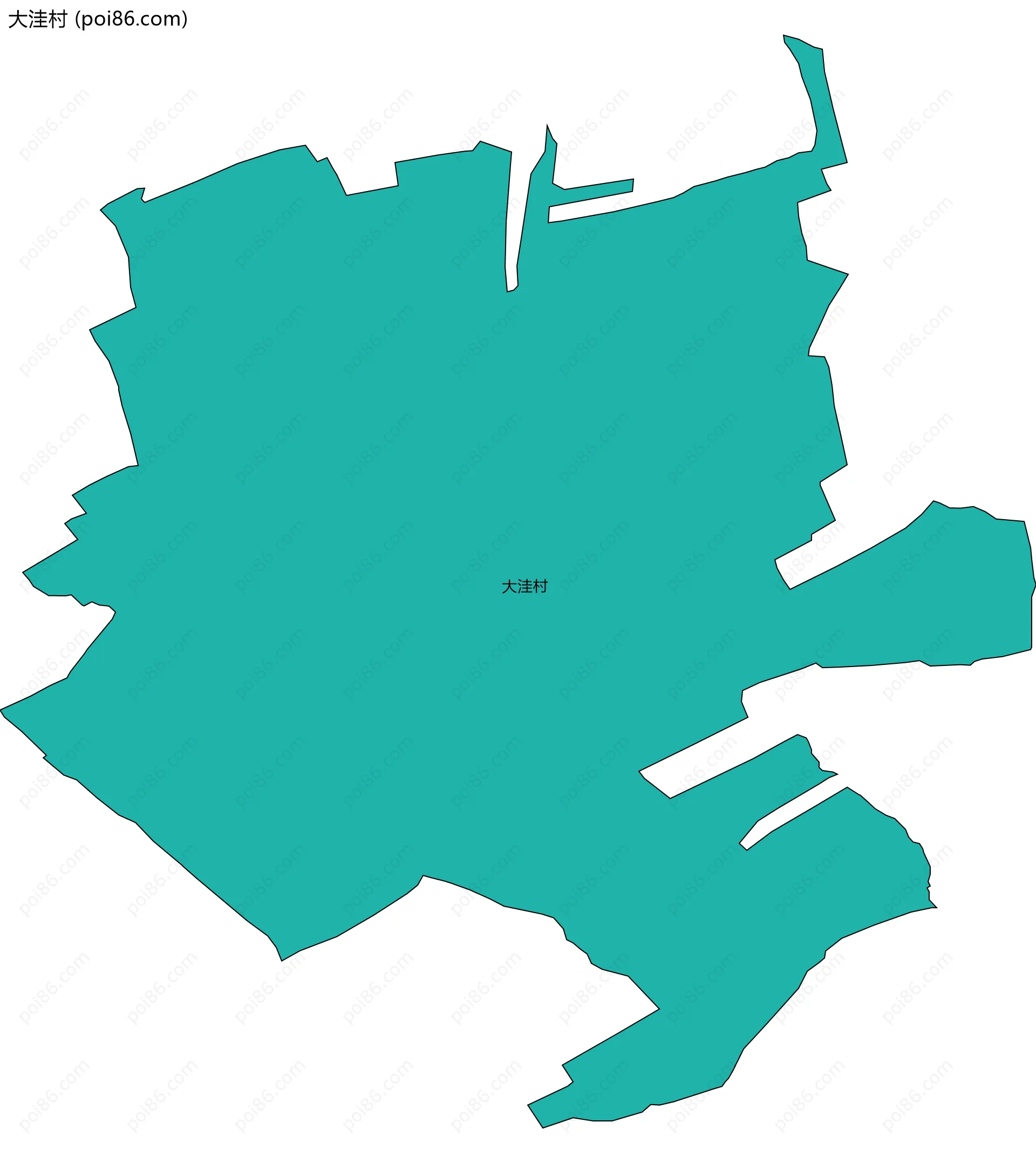 大洼村边界地图