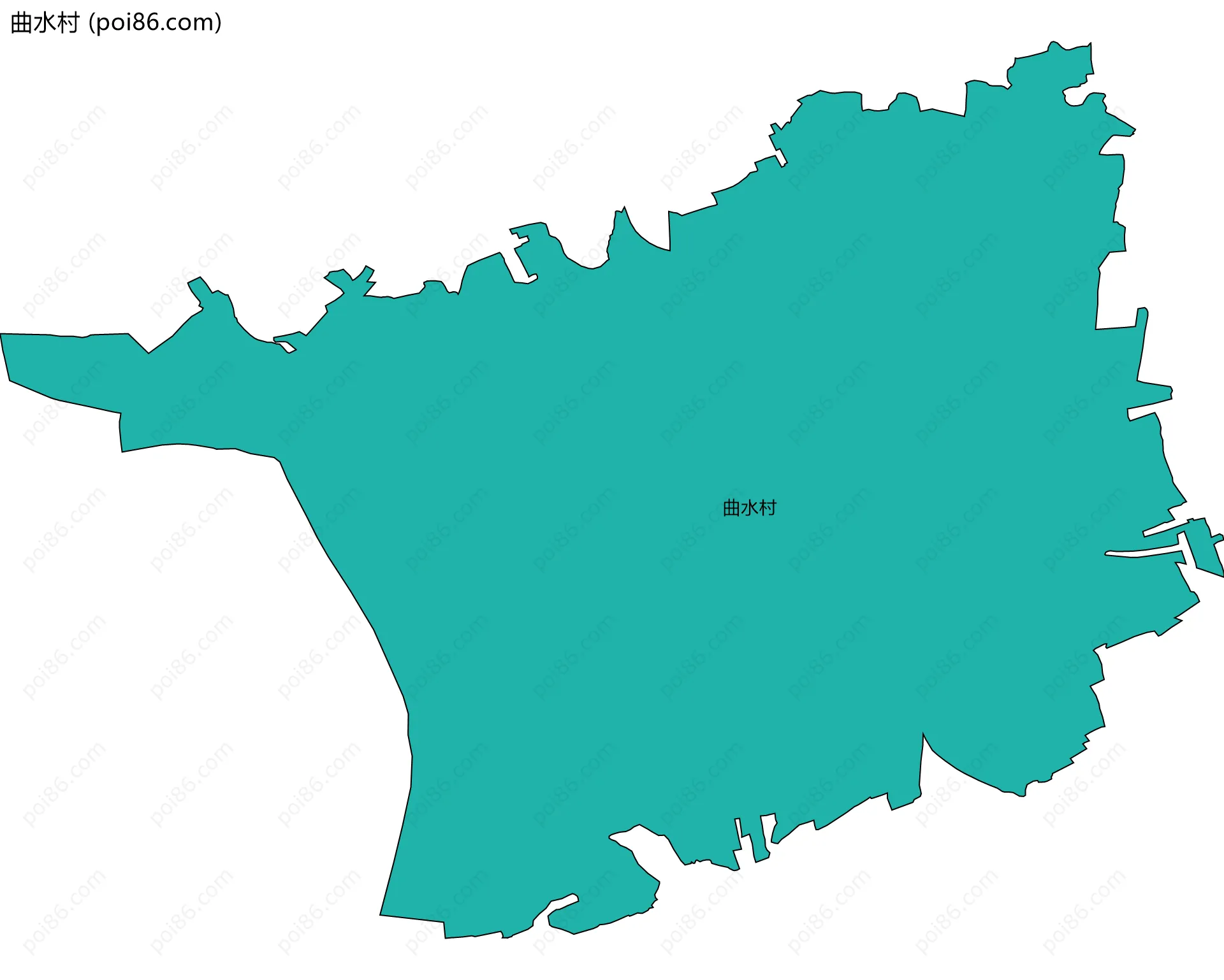 曲水村边界地图