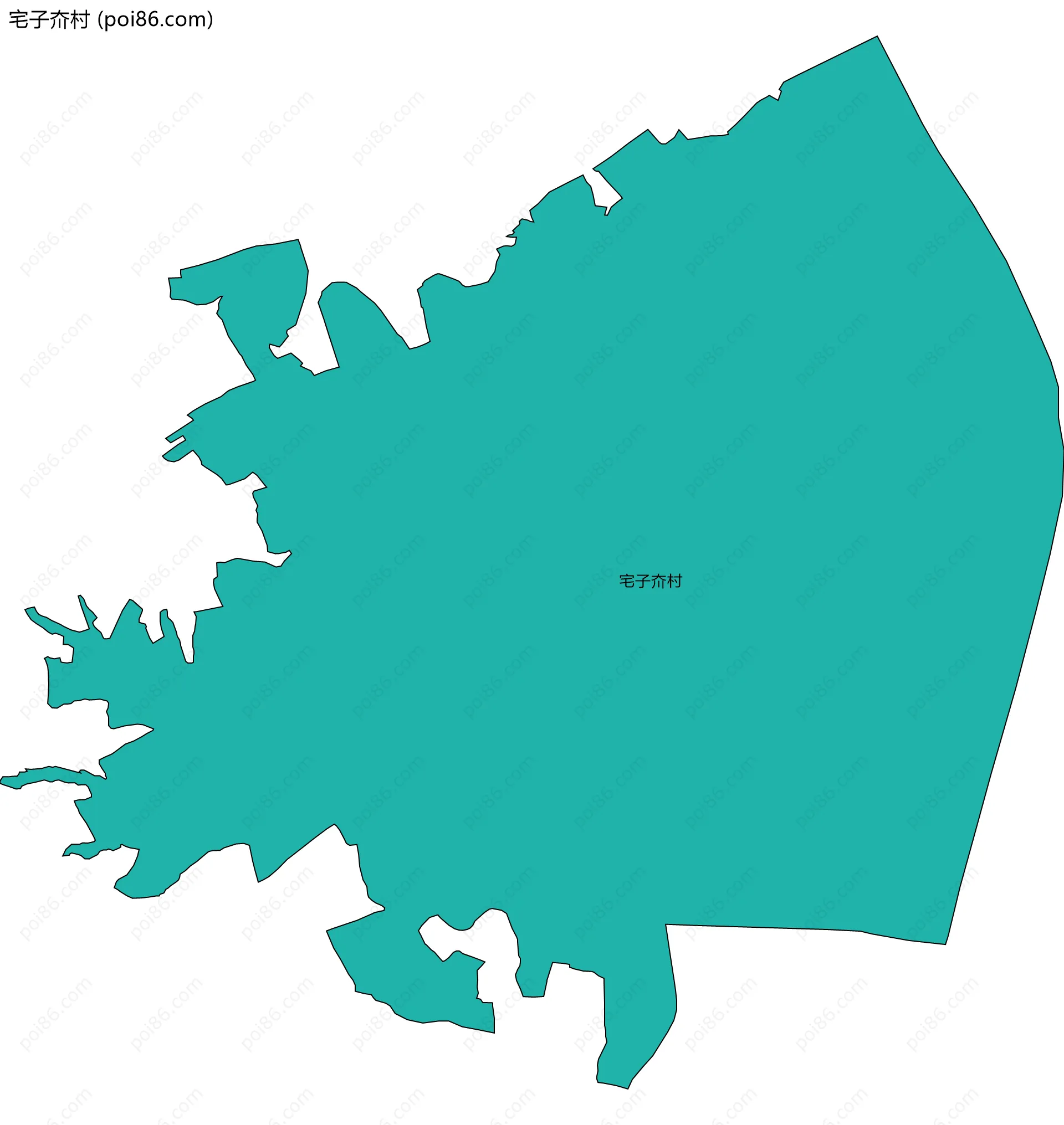 宅子夼村边界地图