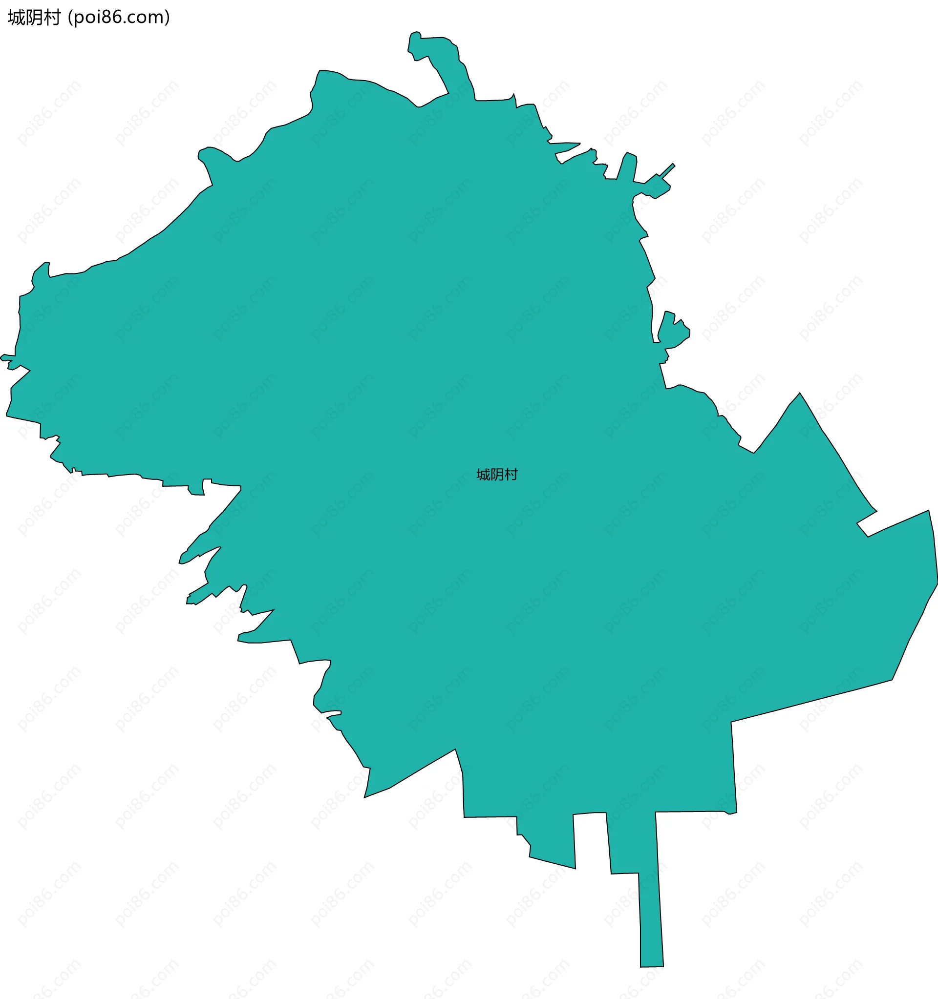 城阴村边界地图