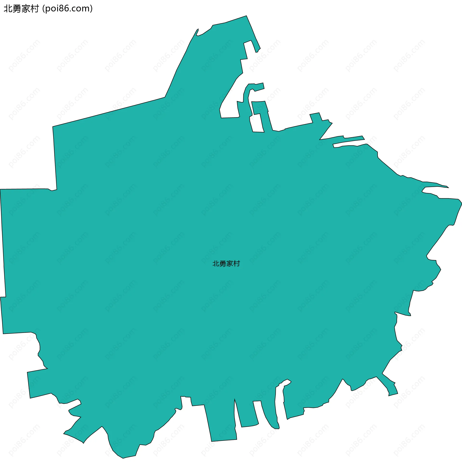 北勇家村边界地图