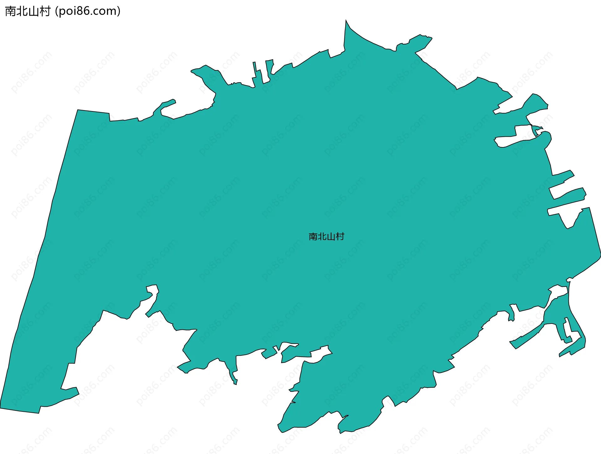 南北山村边界地图
