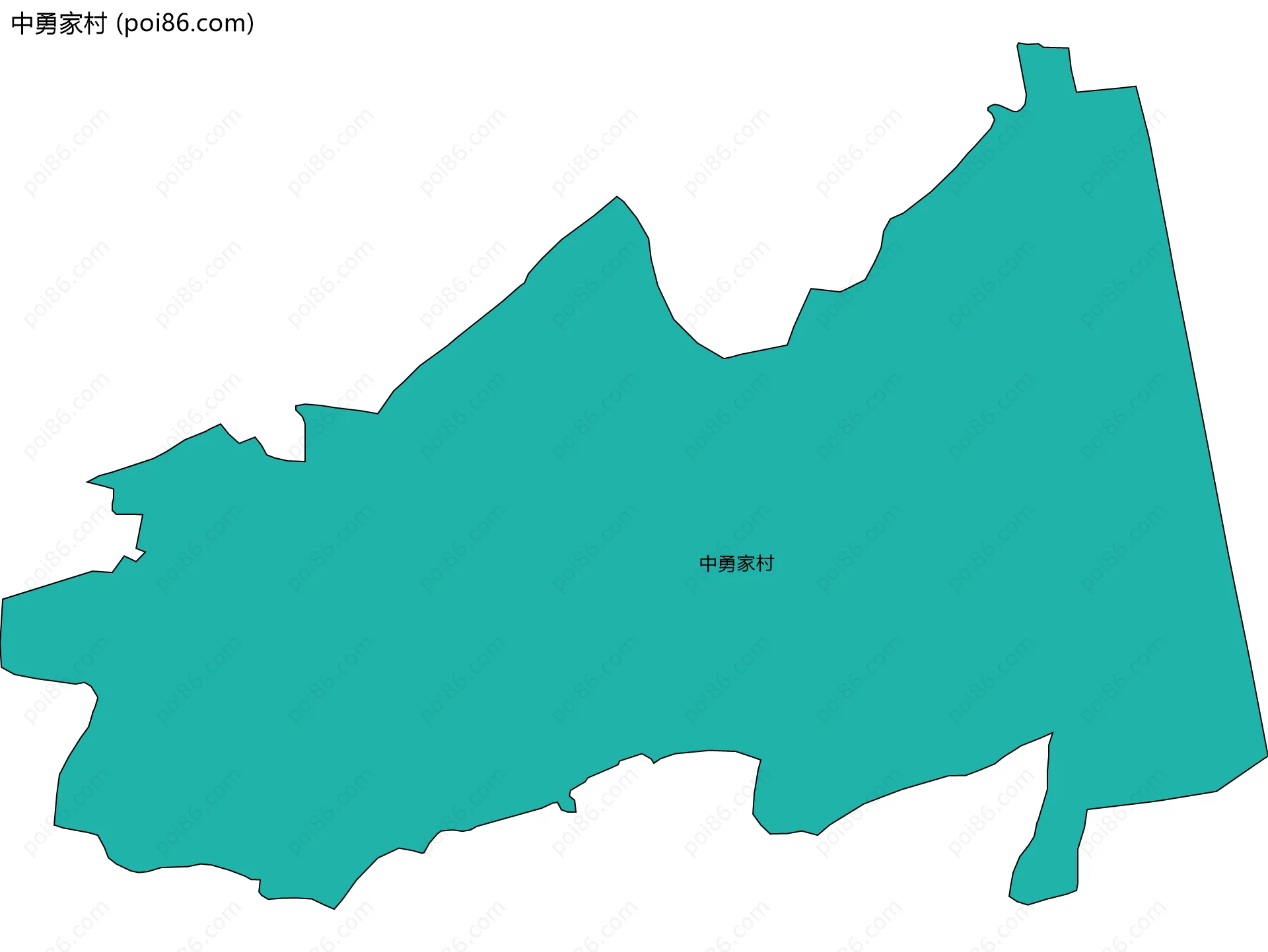 中勇家村边界地图