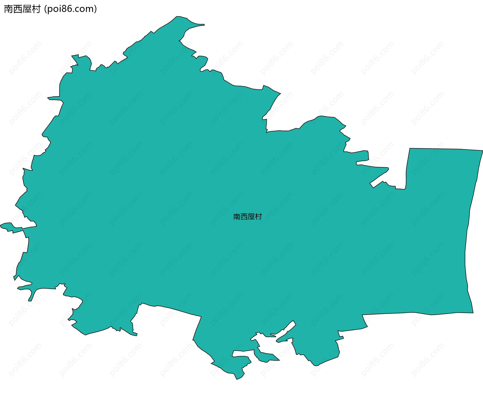 南西屋村边界地图