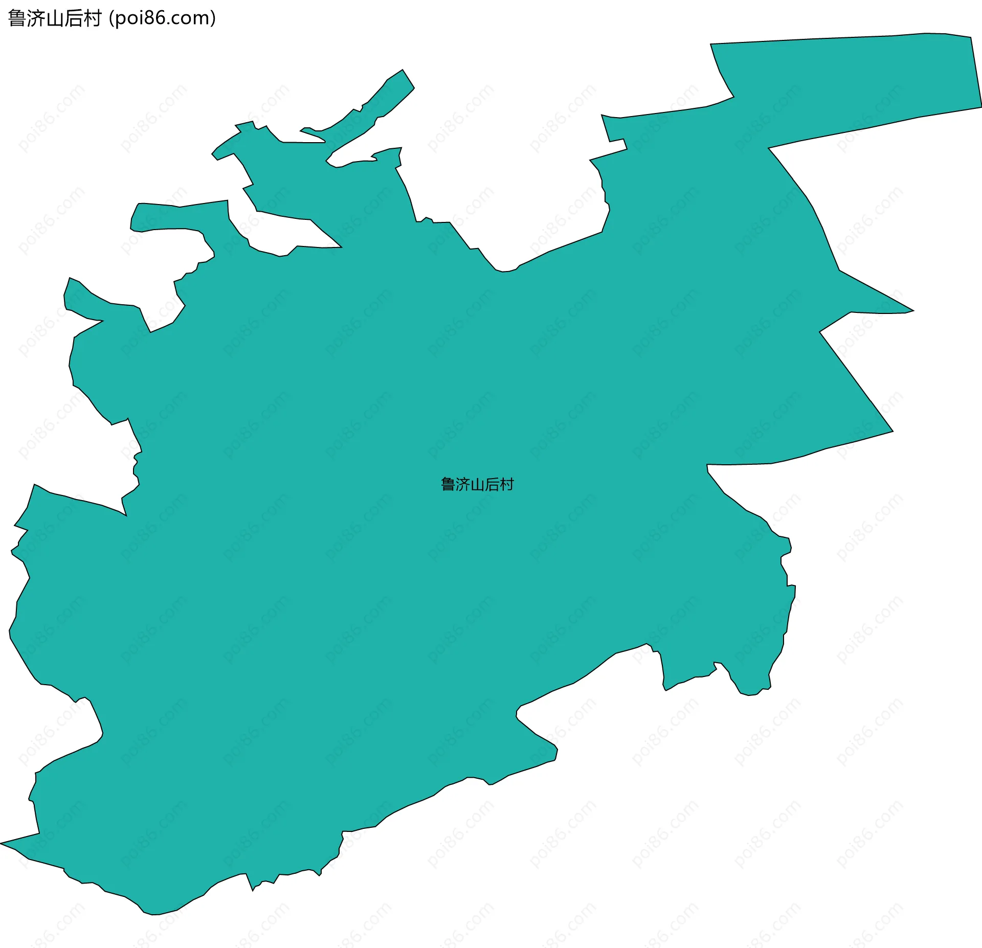 鲁济山后村边界地图