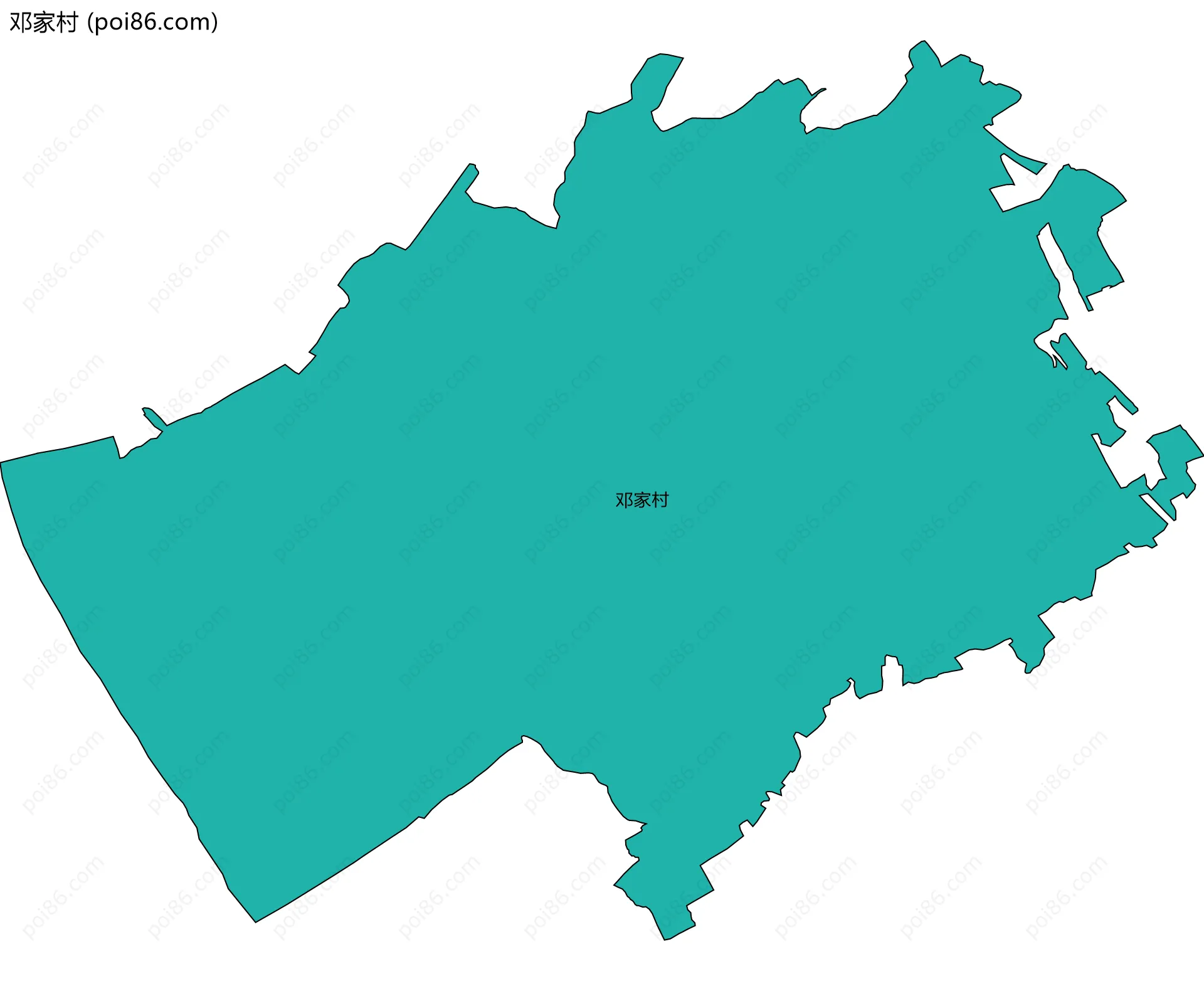 邓家村边界地图