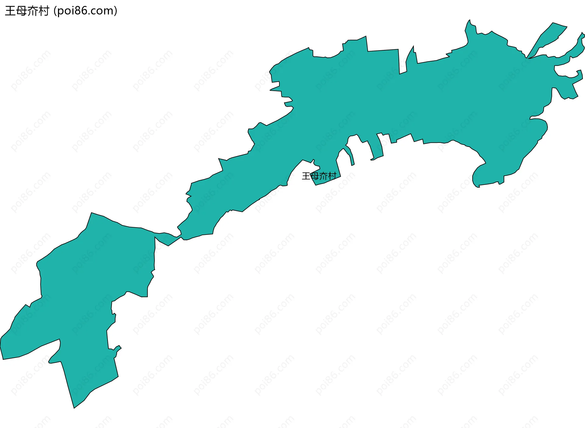 王母夼村边界地图