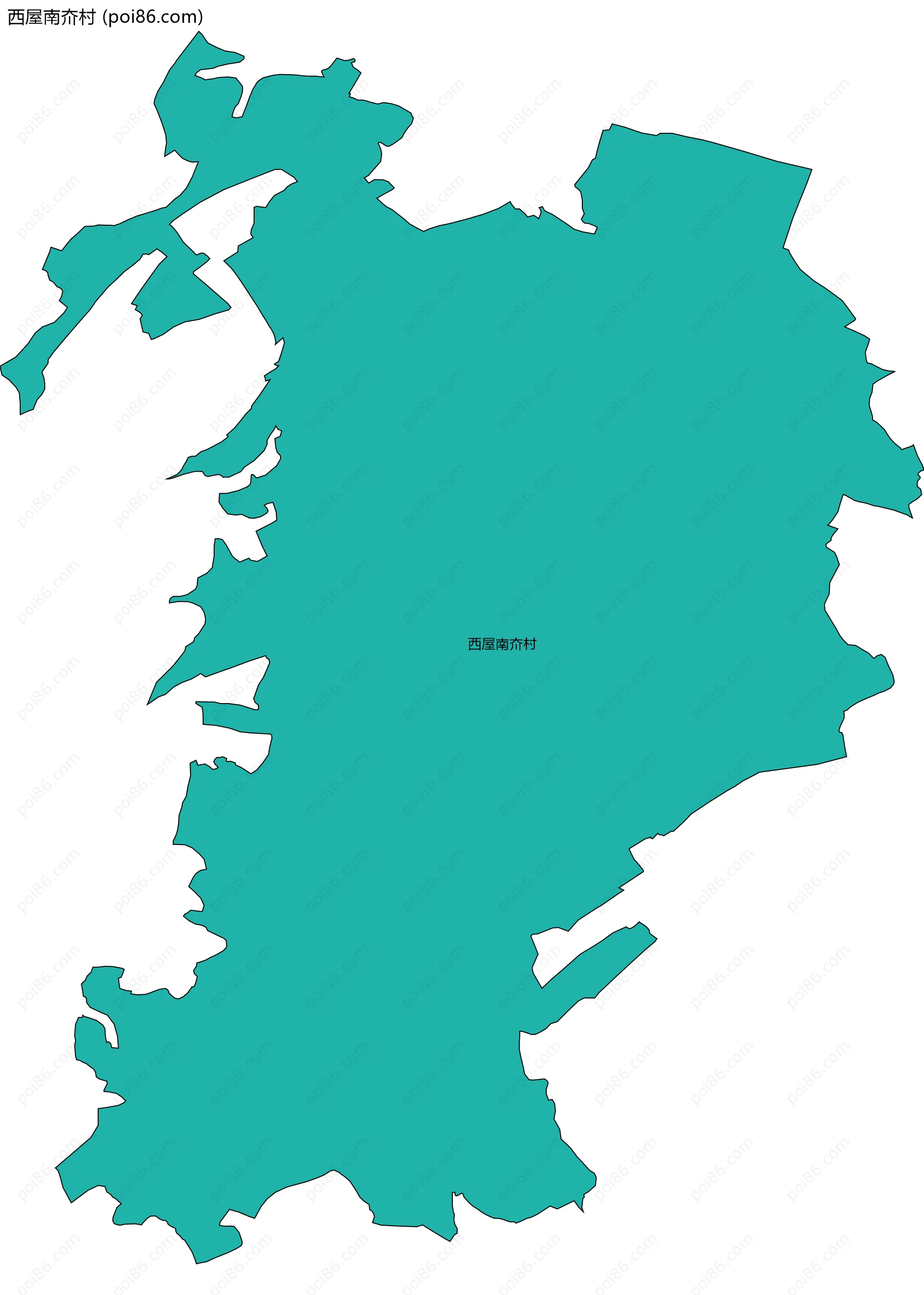 西屋南夼村边界地图