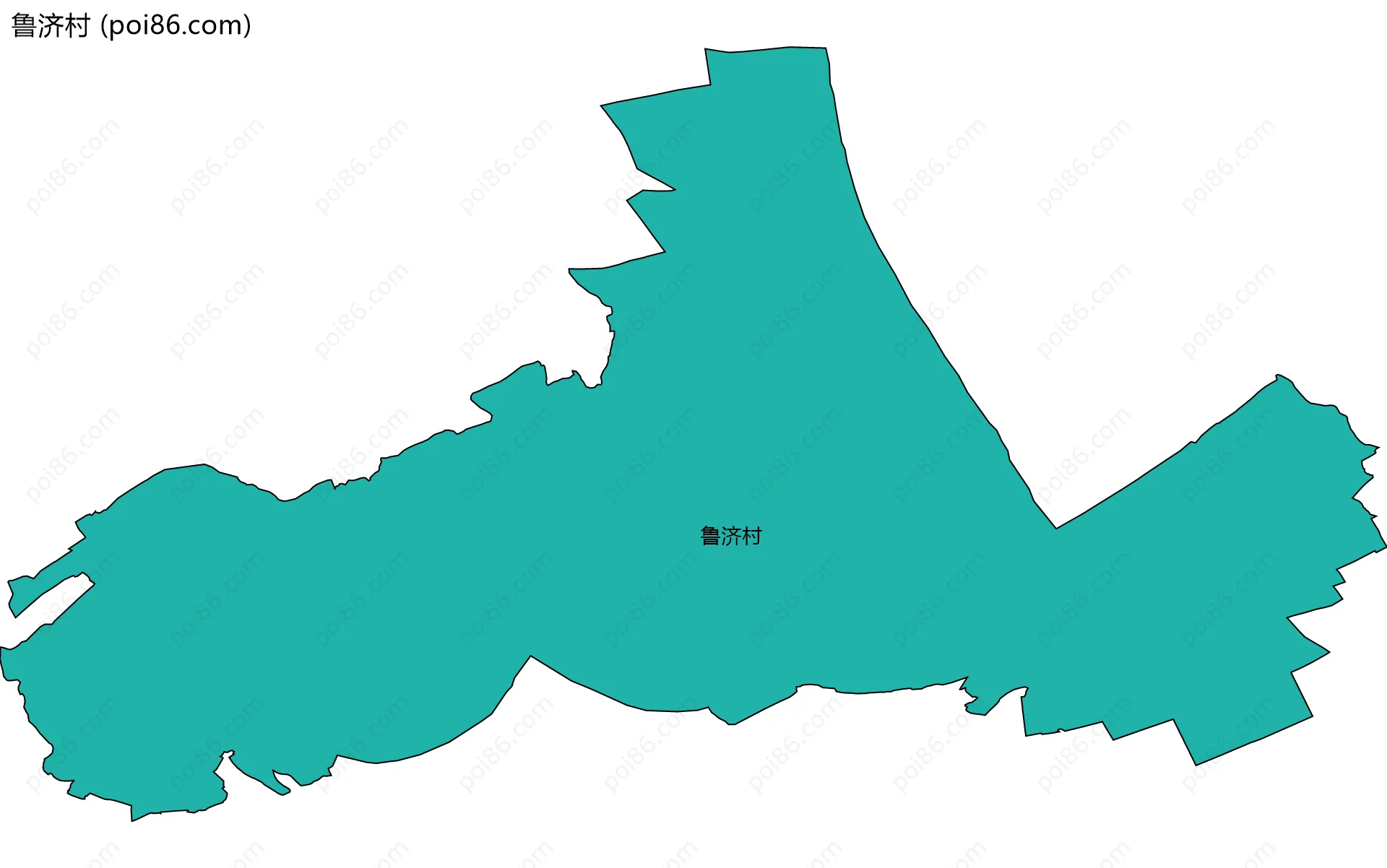 鲁济村边界地图