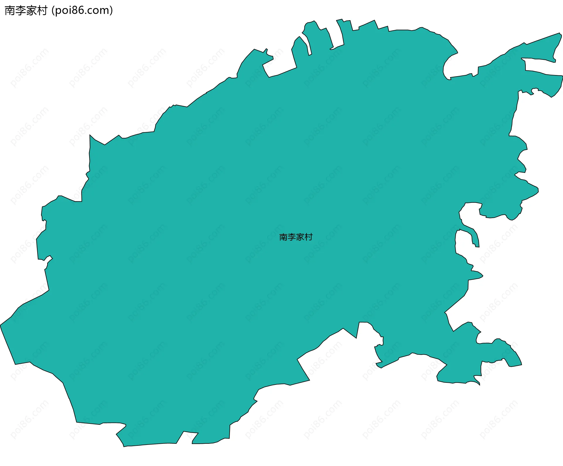 南李家村边界地图