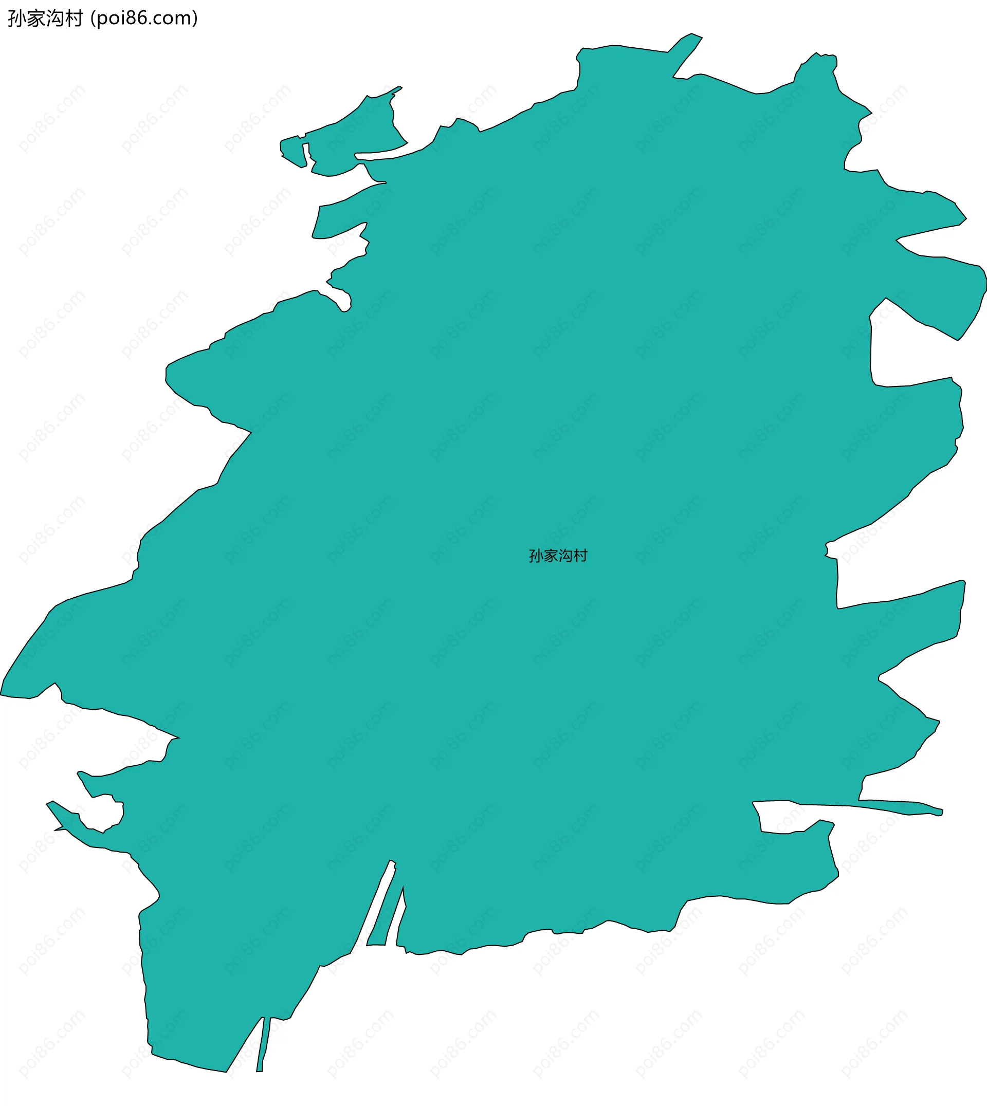 孙家沟村边界地图