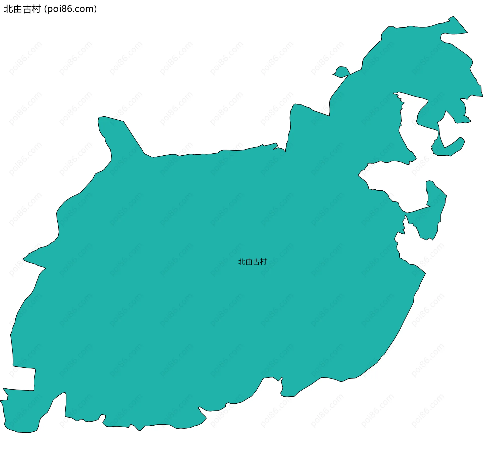 北由古村边界地图