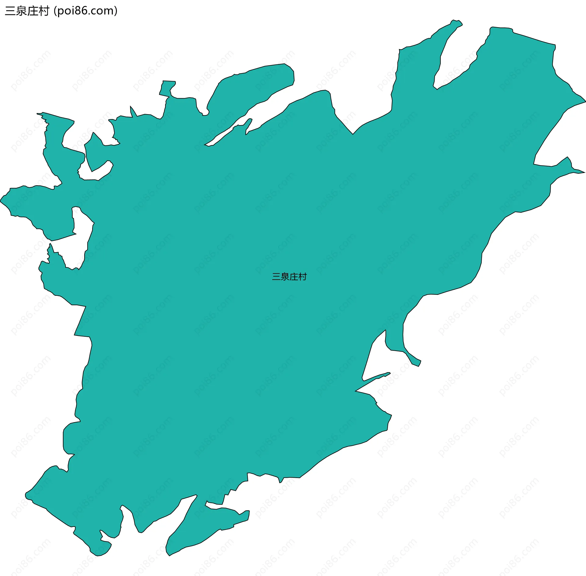 三泉庄村边界地图