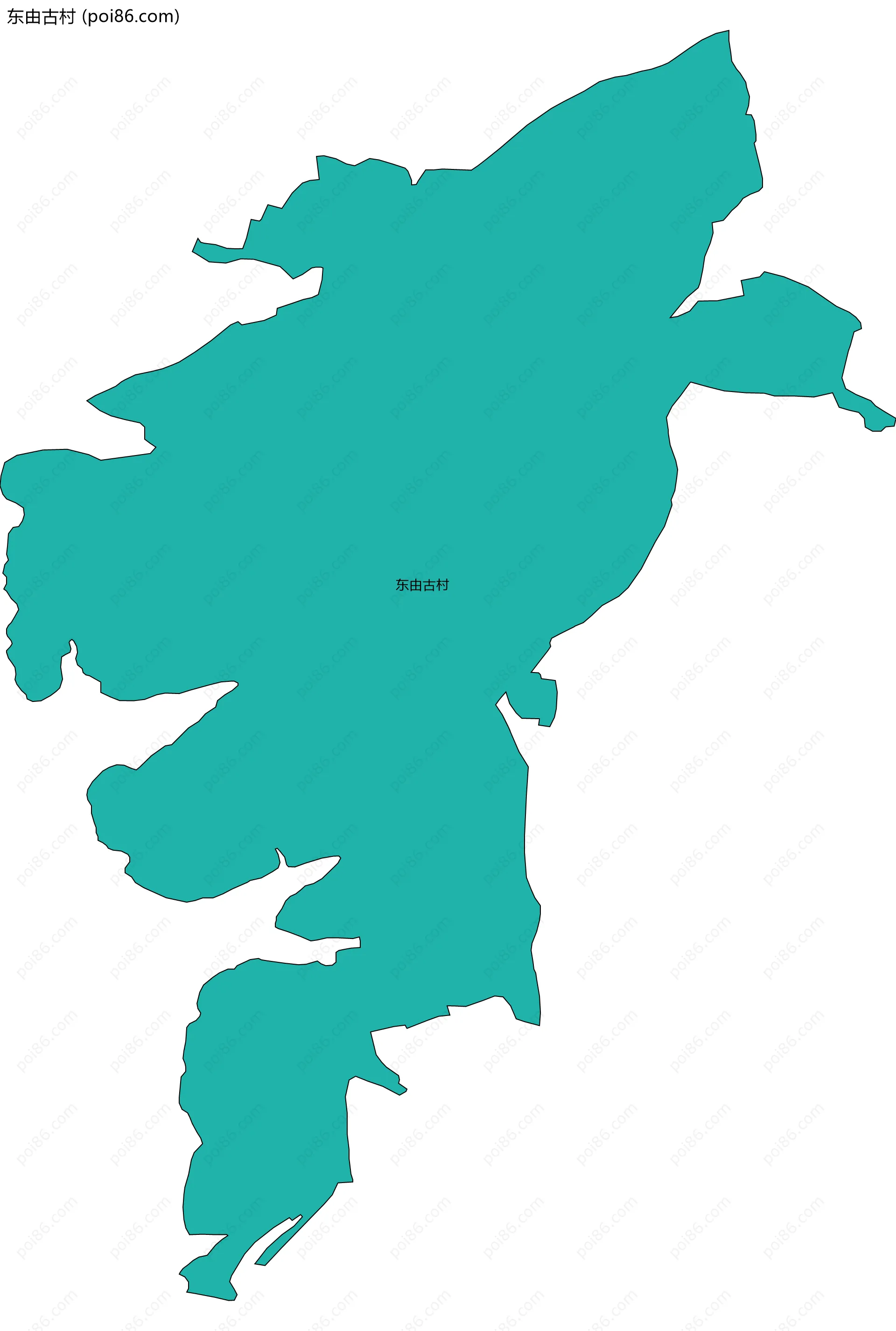 东由古村边界地图