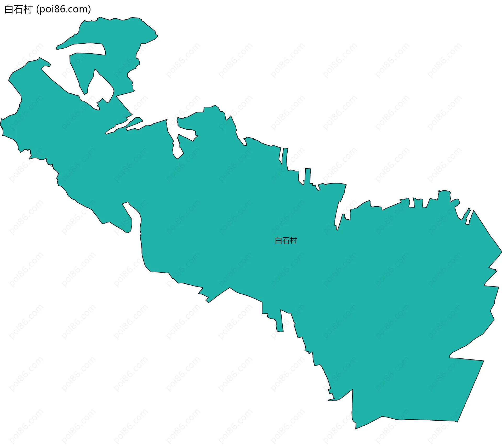 白石村边界地图