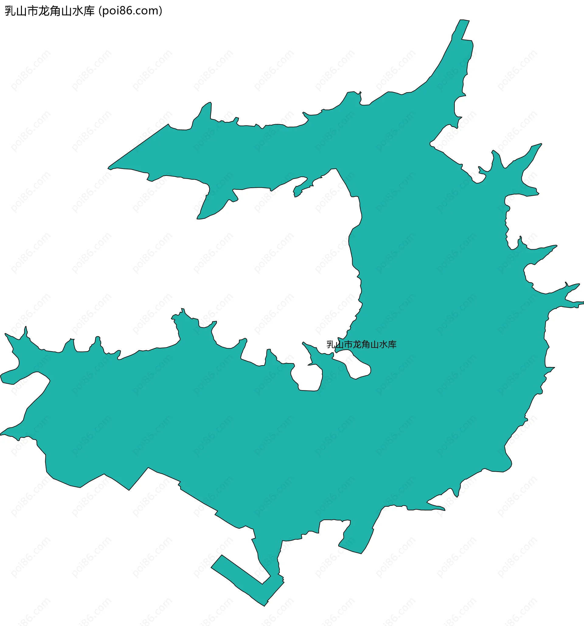 乳山市龙角山水库边界地图