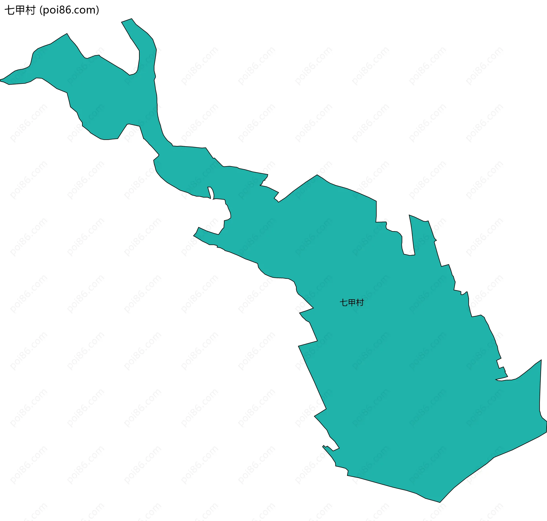 七甲村边界地图