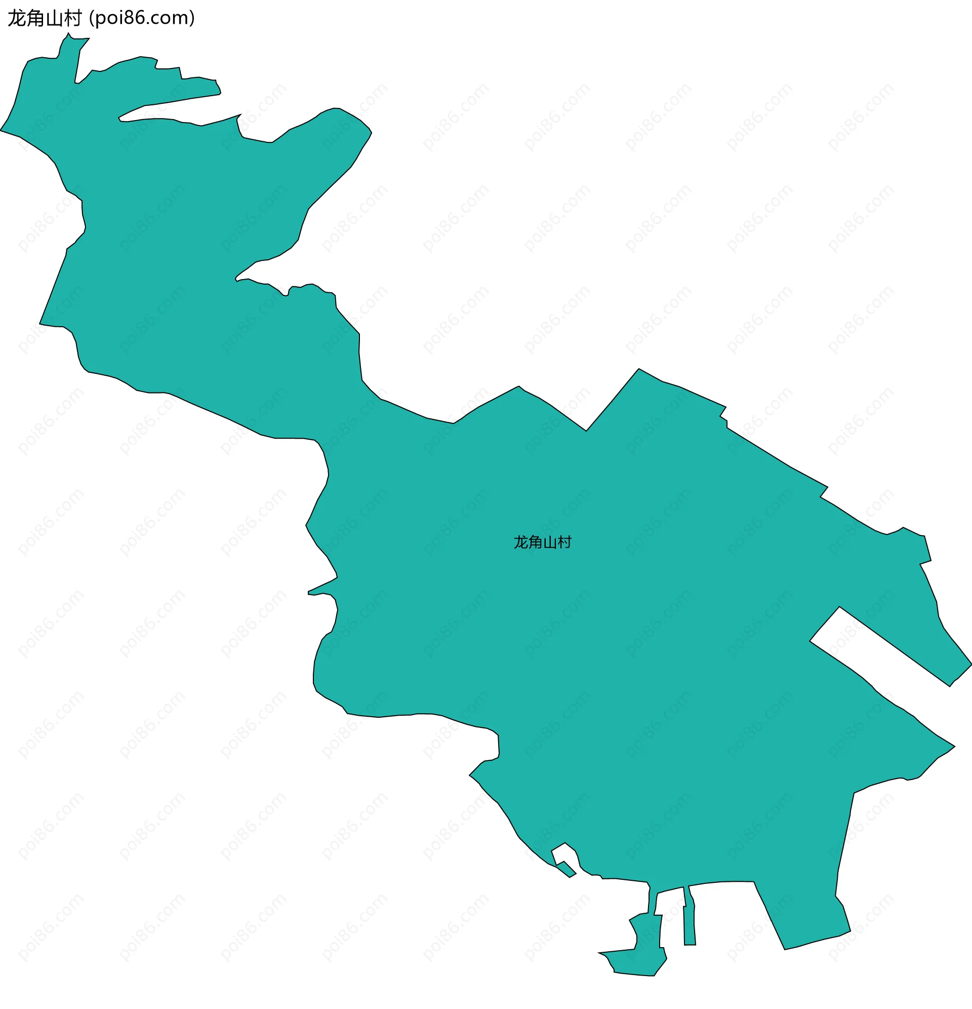 龙角山村边界地图